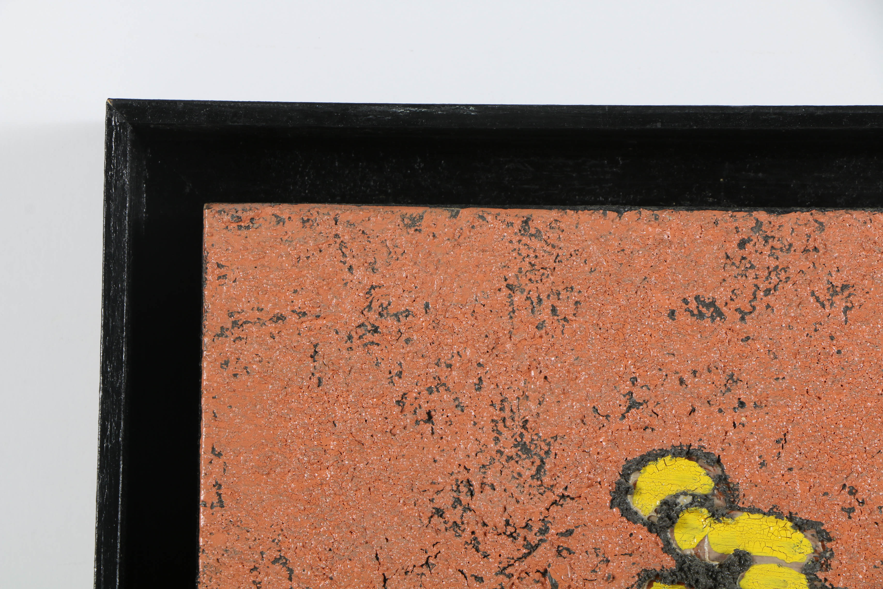 Jacques Lamy Plaster Painting on Board Floral Still Life