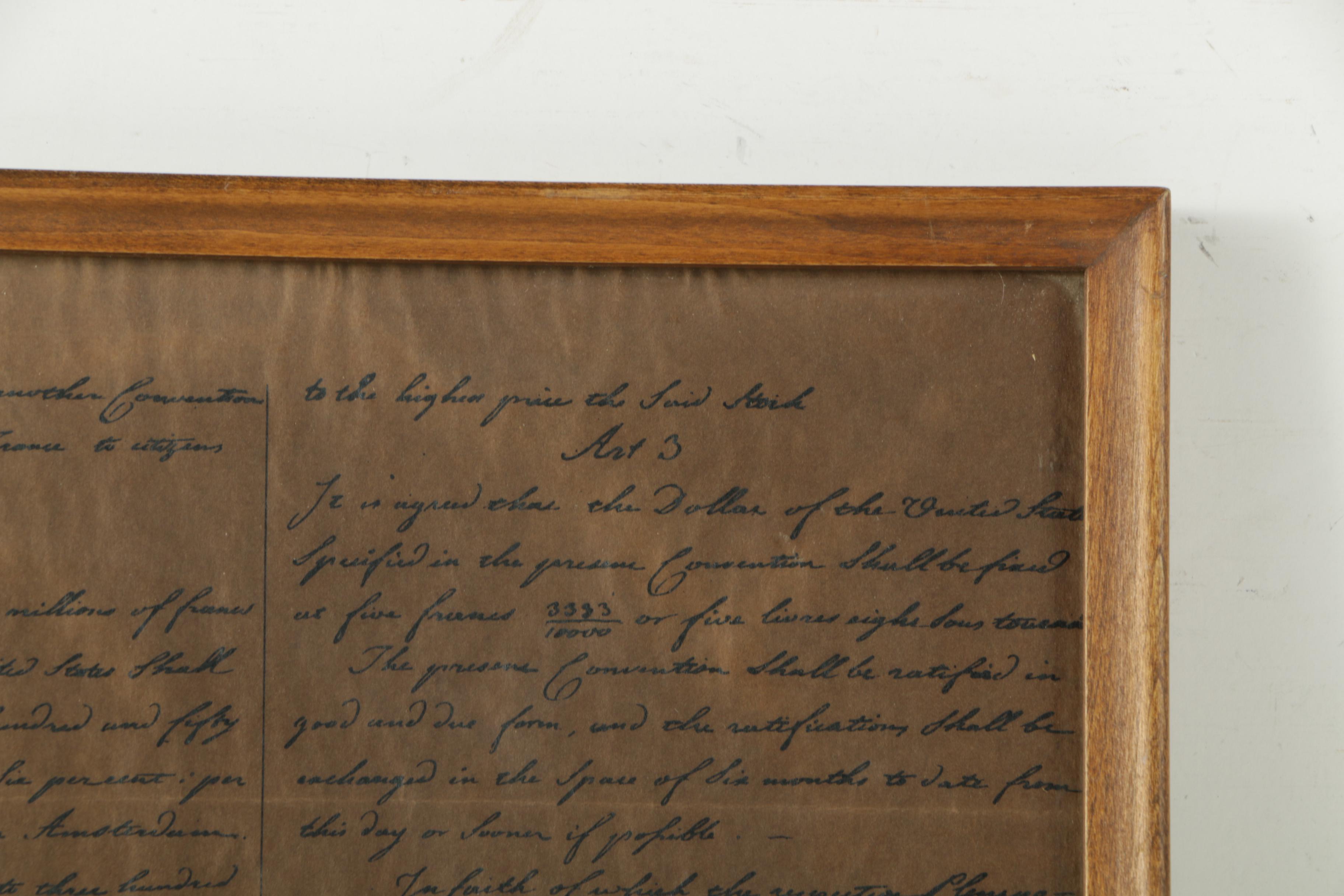 Copy of the Louisiana Purchase in Frame