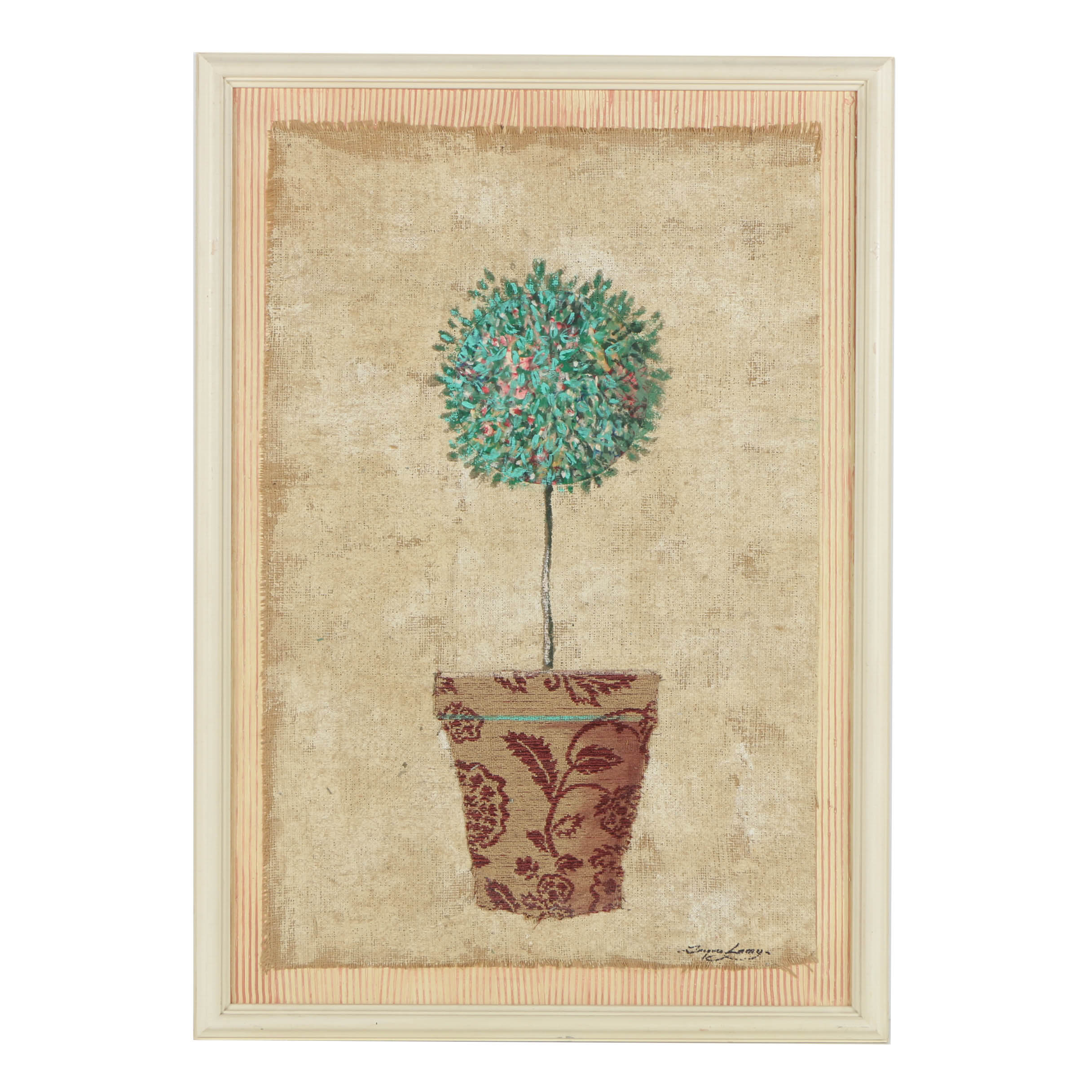 Jacques Lamy Fresco Painting on Burlap