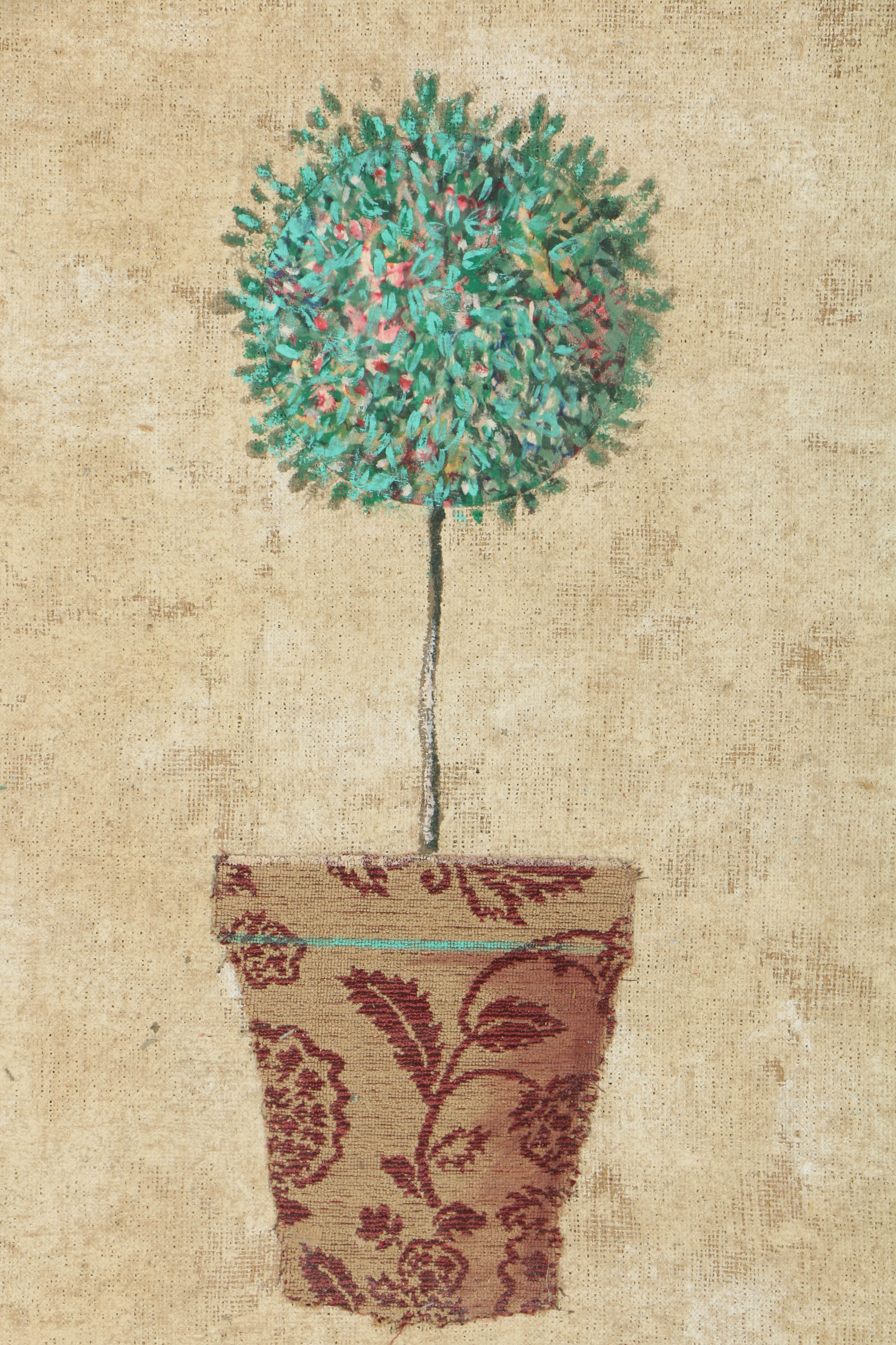 Jacques Lamy Fresco Painting on Burlap