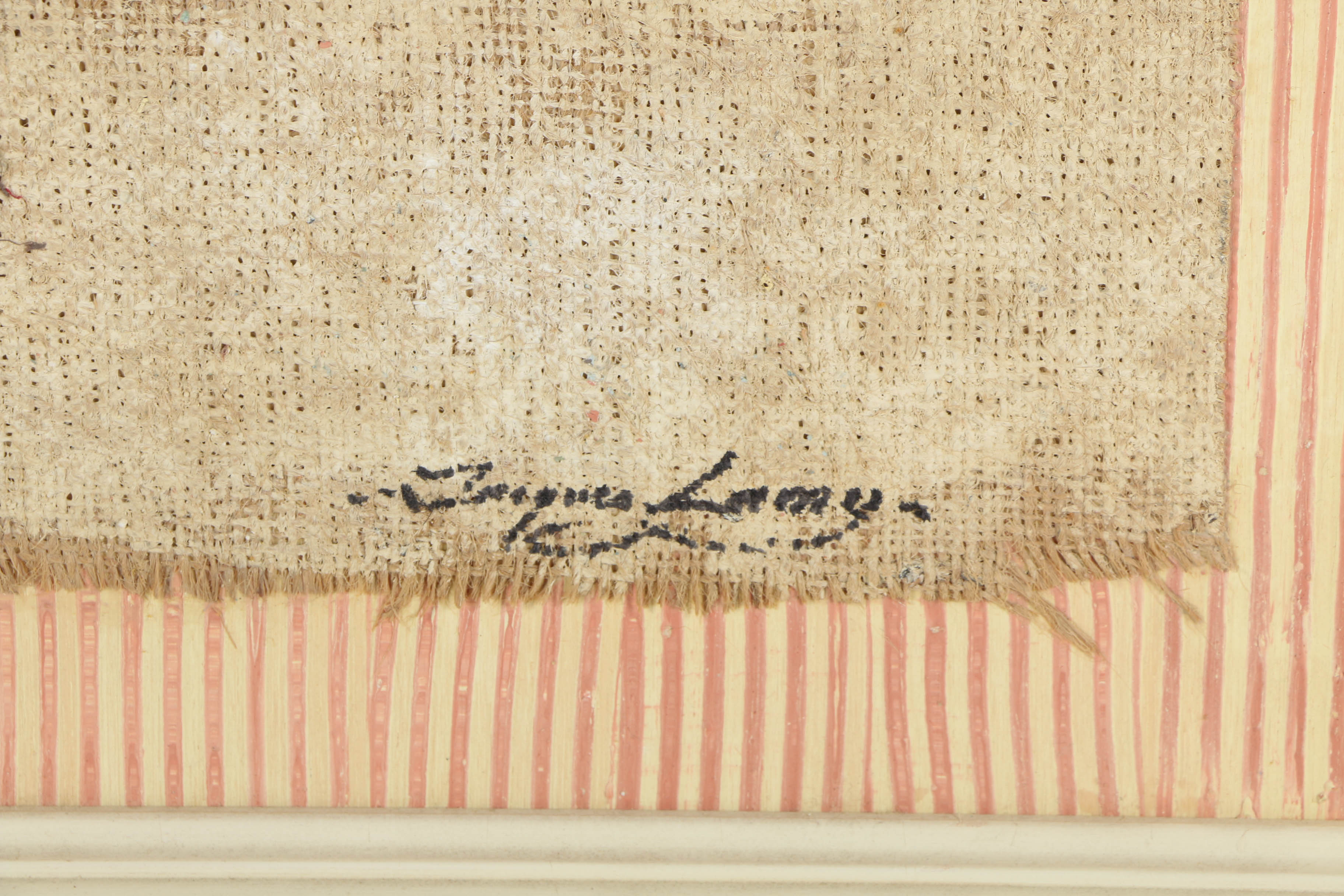 Jacques Lamy Fresco Painting on Burlap