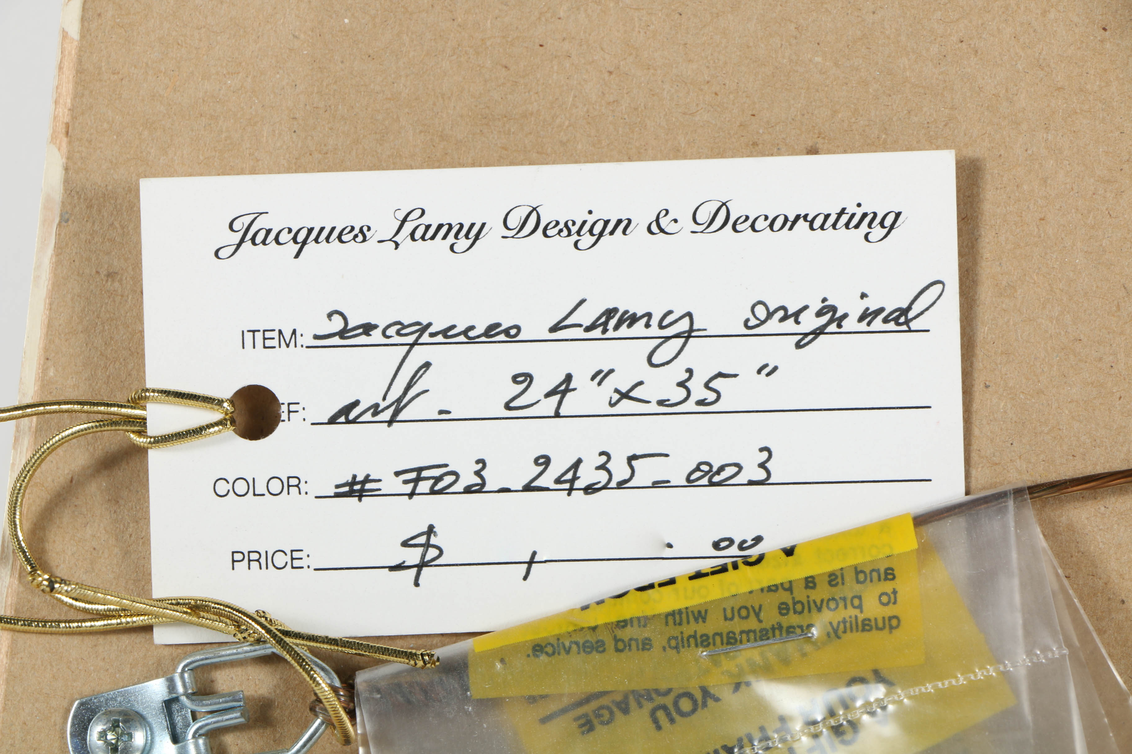 Jacques Lamy Fresco Painting on Burlap