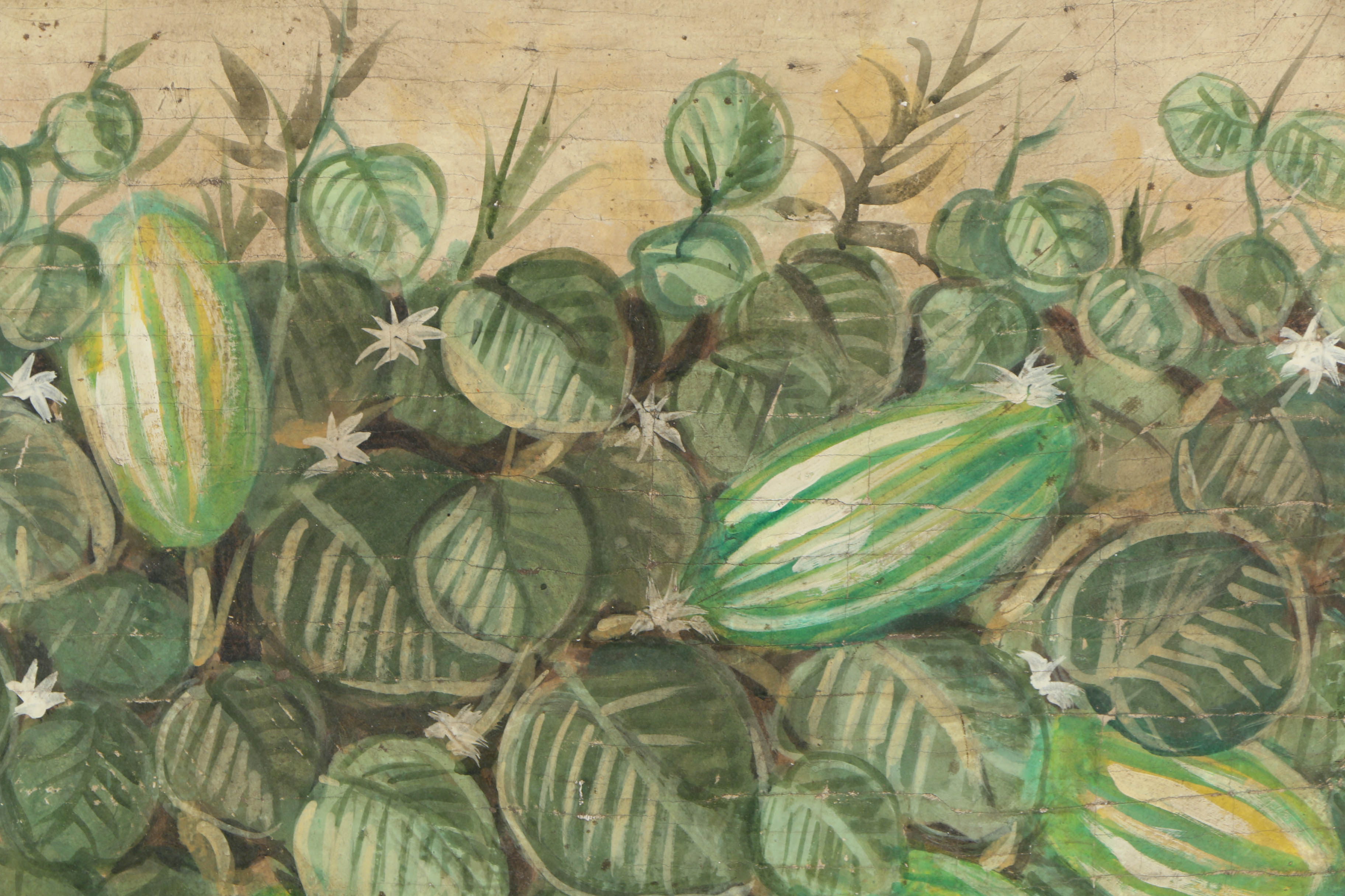 Jacques Lamy Fresco Painting on Burlap