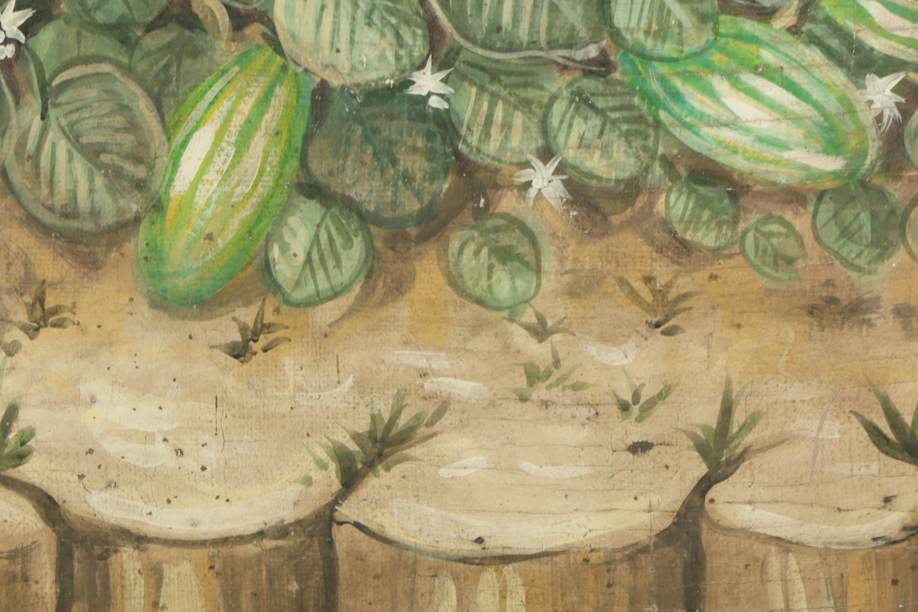 Jacques Lamy Fresco Painting on Burlap