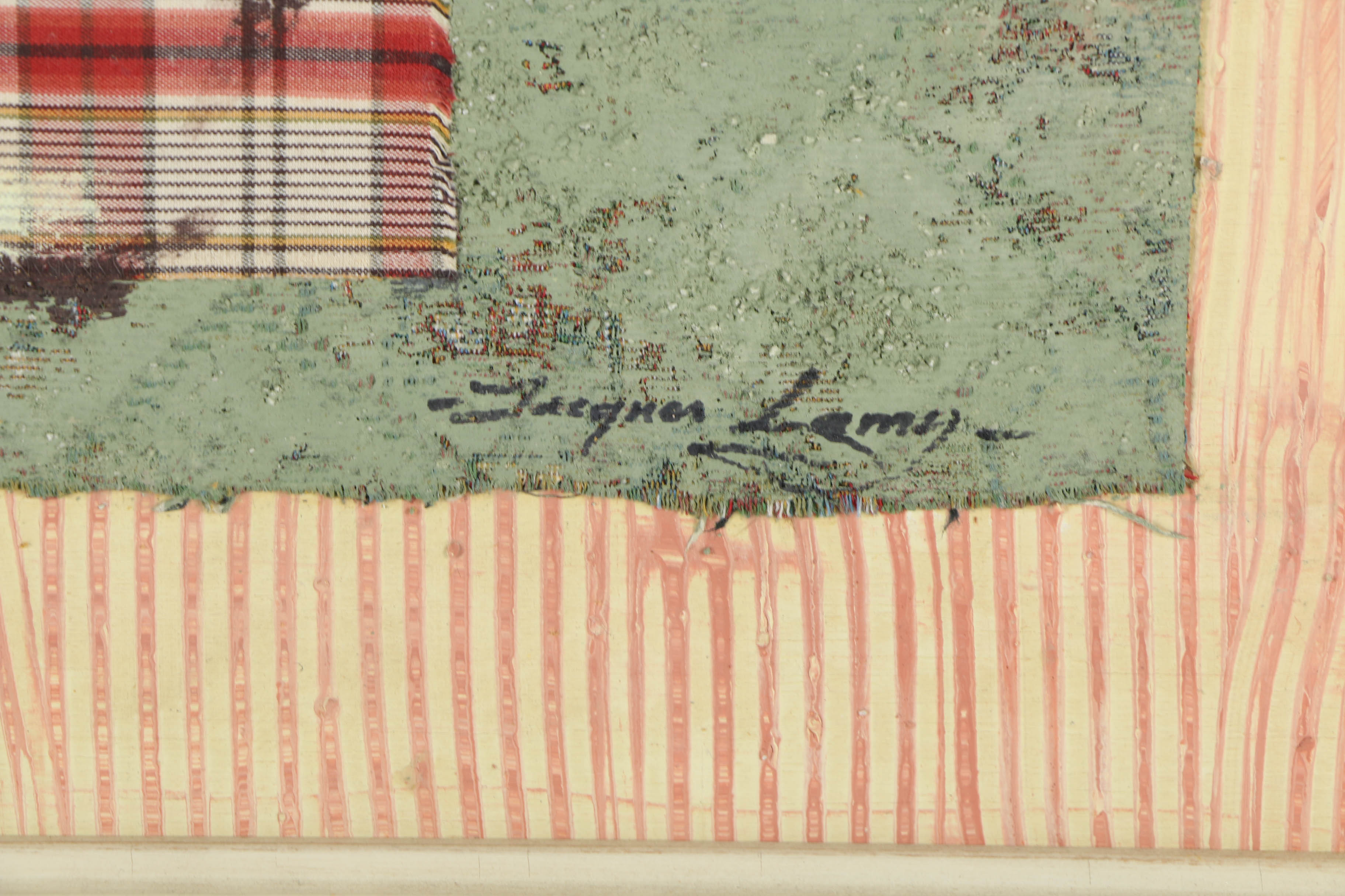 Jacques Lamy Mixed Media Composition on Board of a Still-Life of Roses