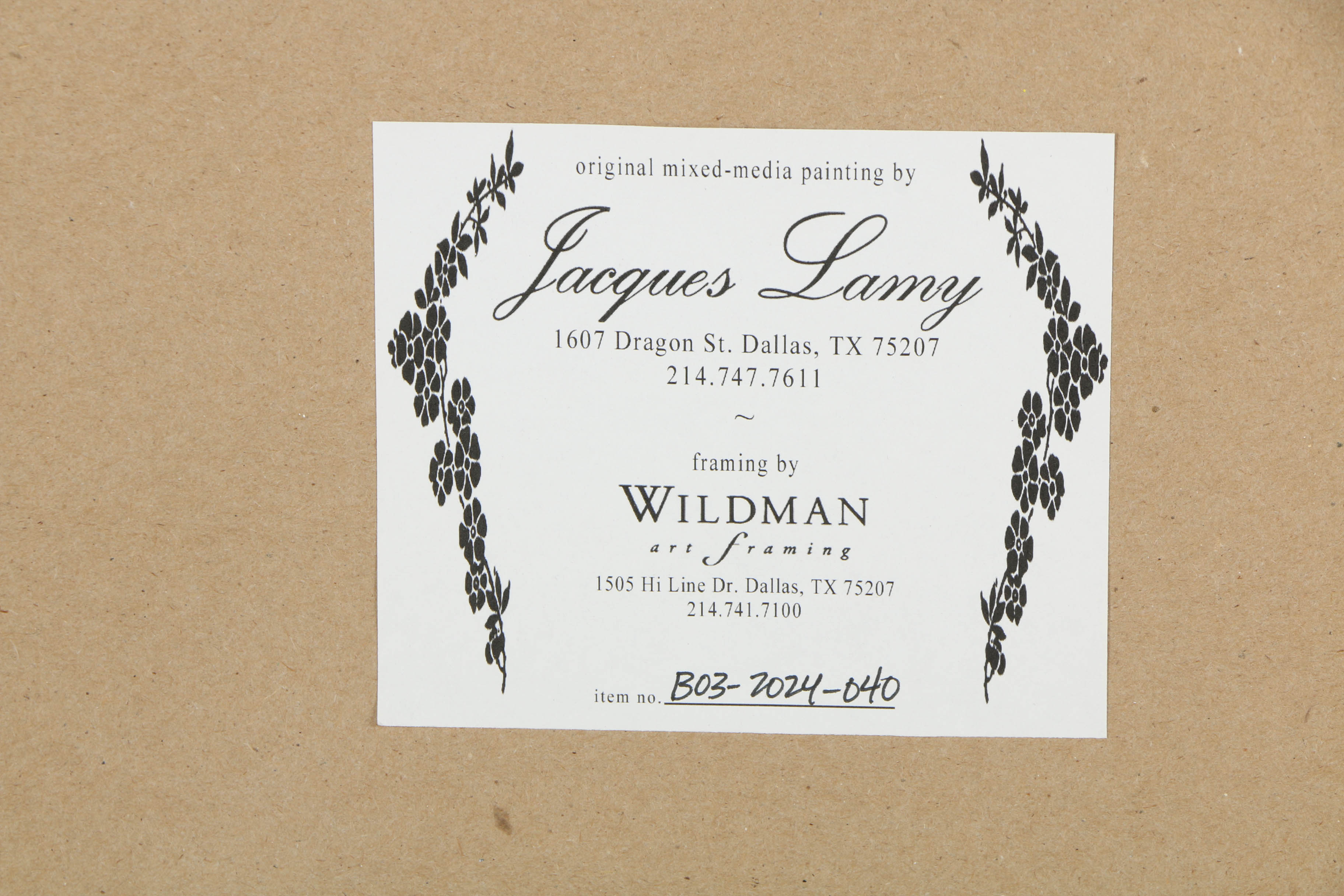 Jacques Lamy Mixed Media Composition on Board of a Still-Life