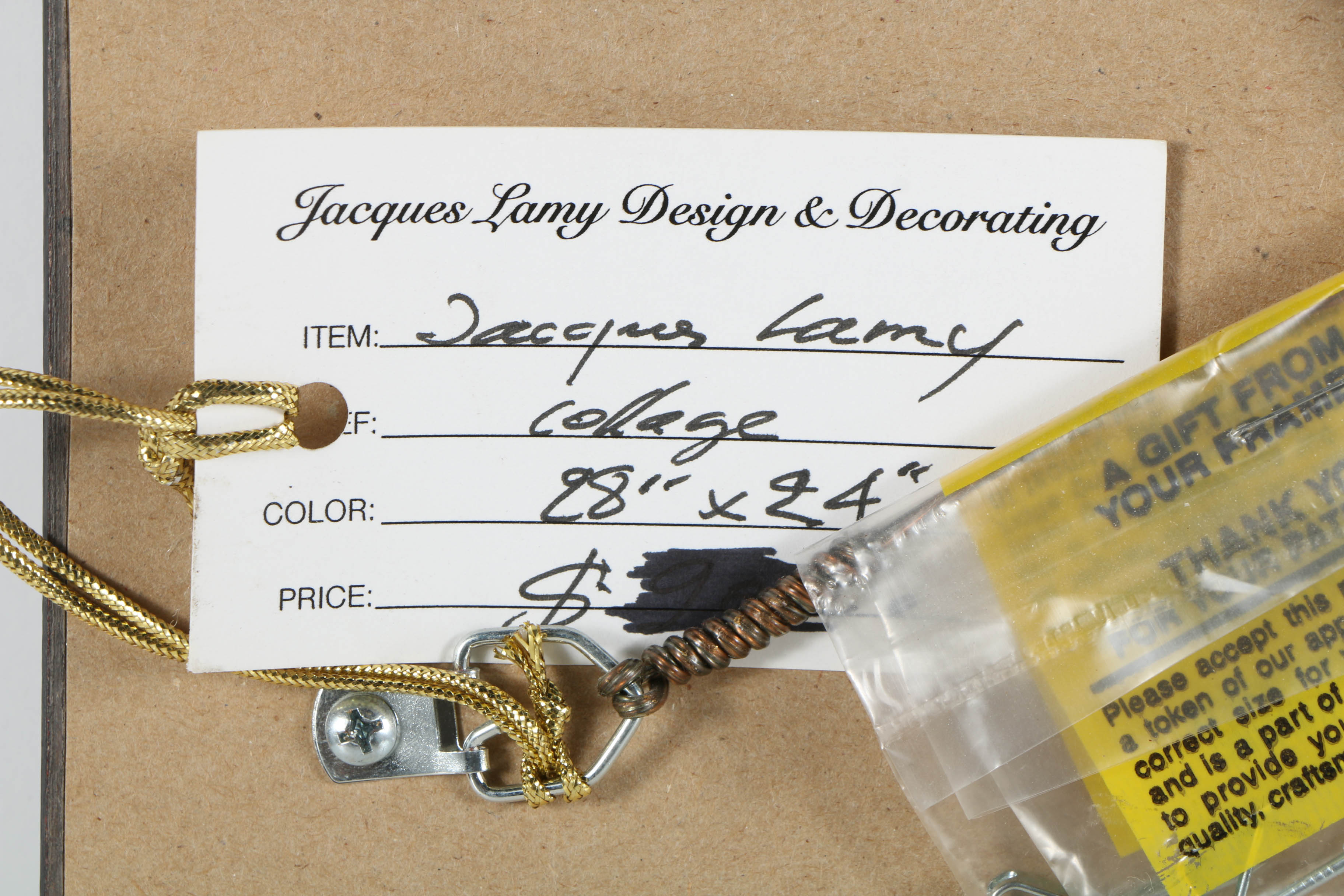 Jacques Lamy Mixed Media Composition on Board of a Still-Life