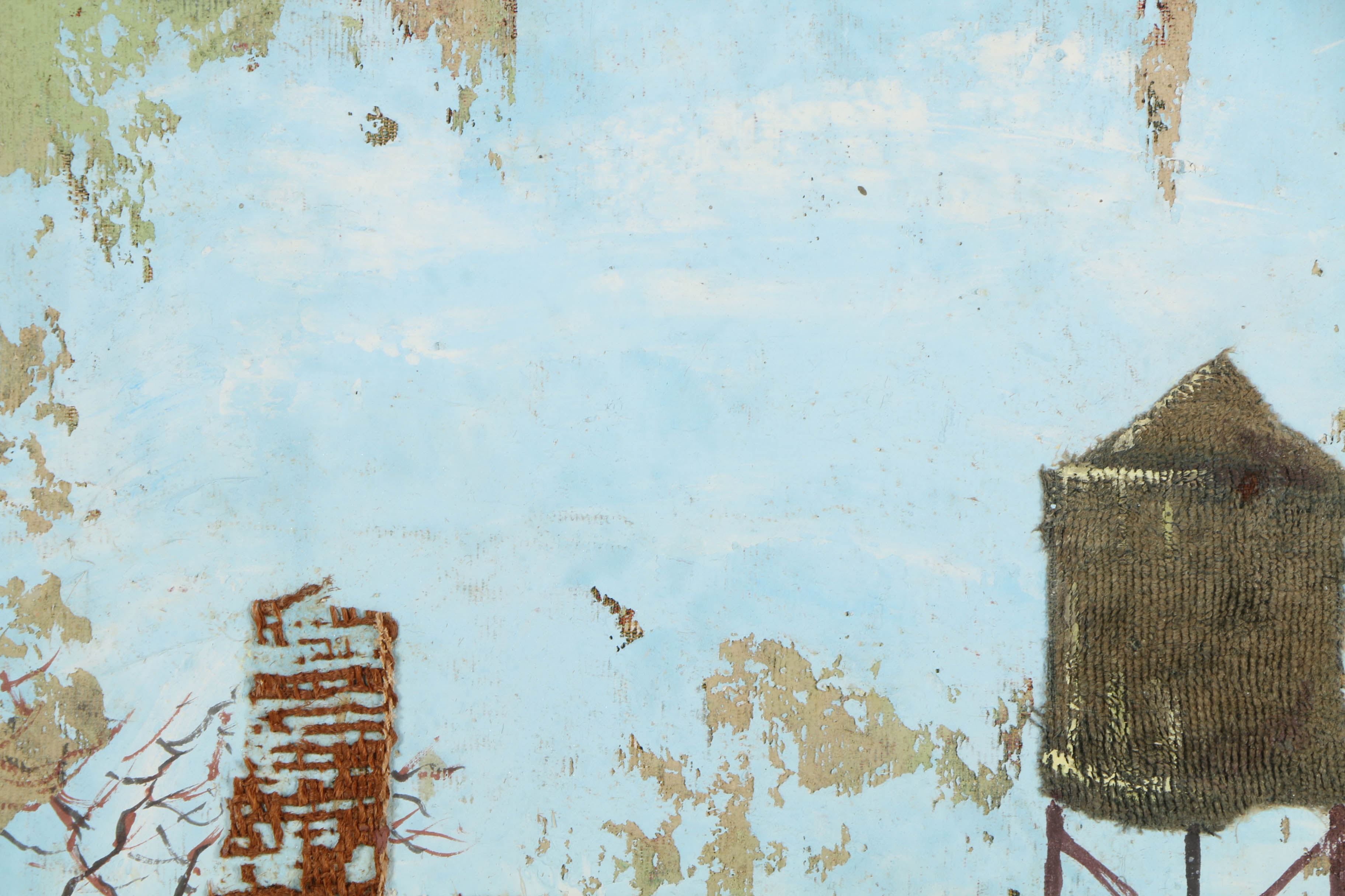 Jacques Lamy Mixed Media Composition on Board of a Cowshed