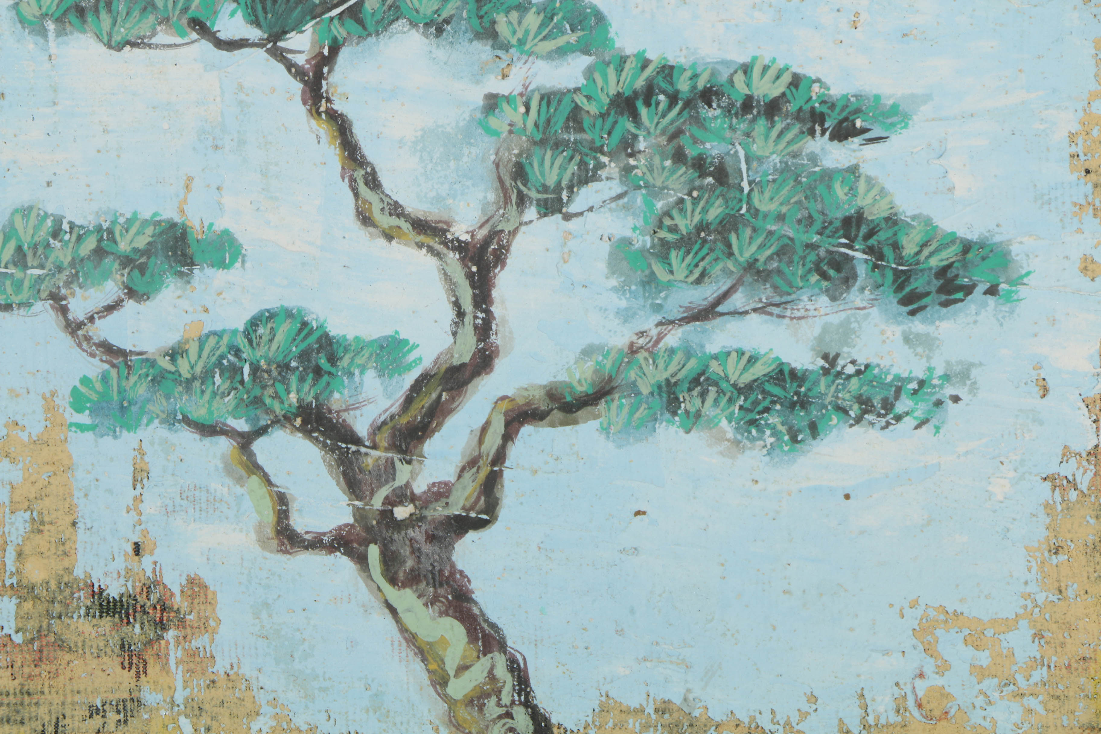 Jacques Lamy Mixed Media Composition on Board of a Bonsai Tree