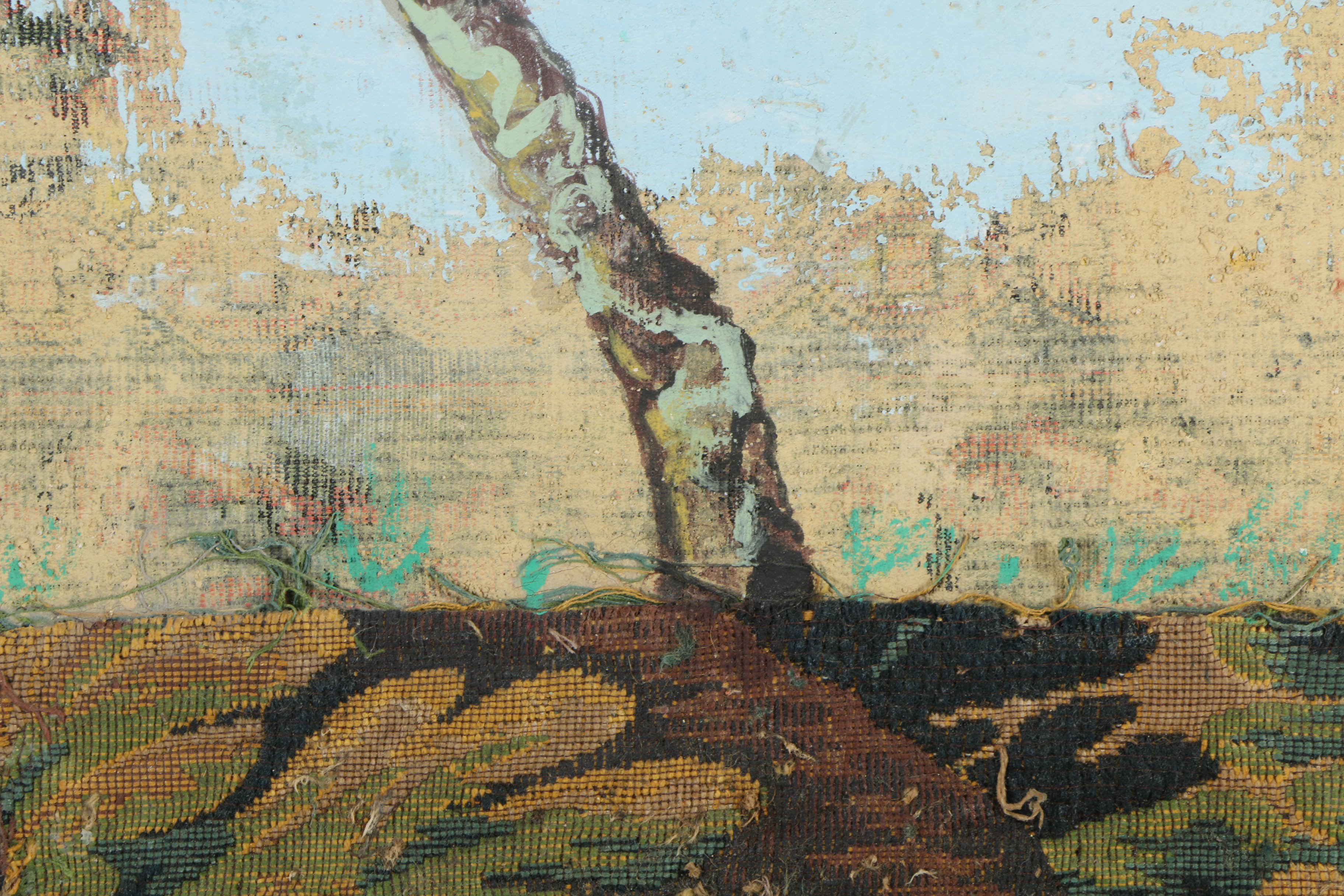 Jacques Lamy Mixed Media Composition on Board of a Bonsai Tree