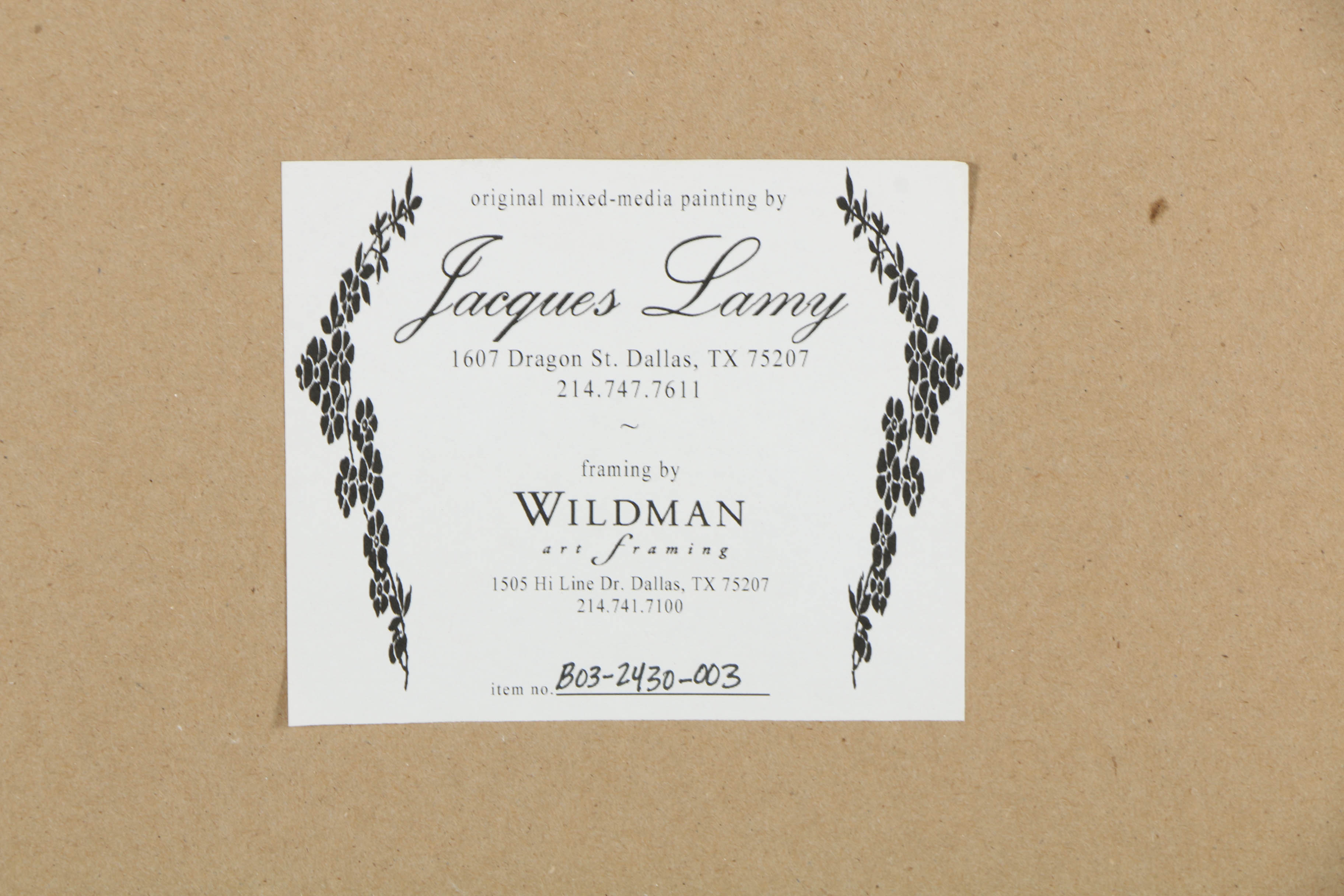 Jacques Lamy Mixed Media Composition on Board of a Bonsai Tree