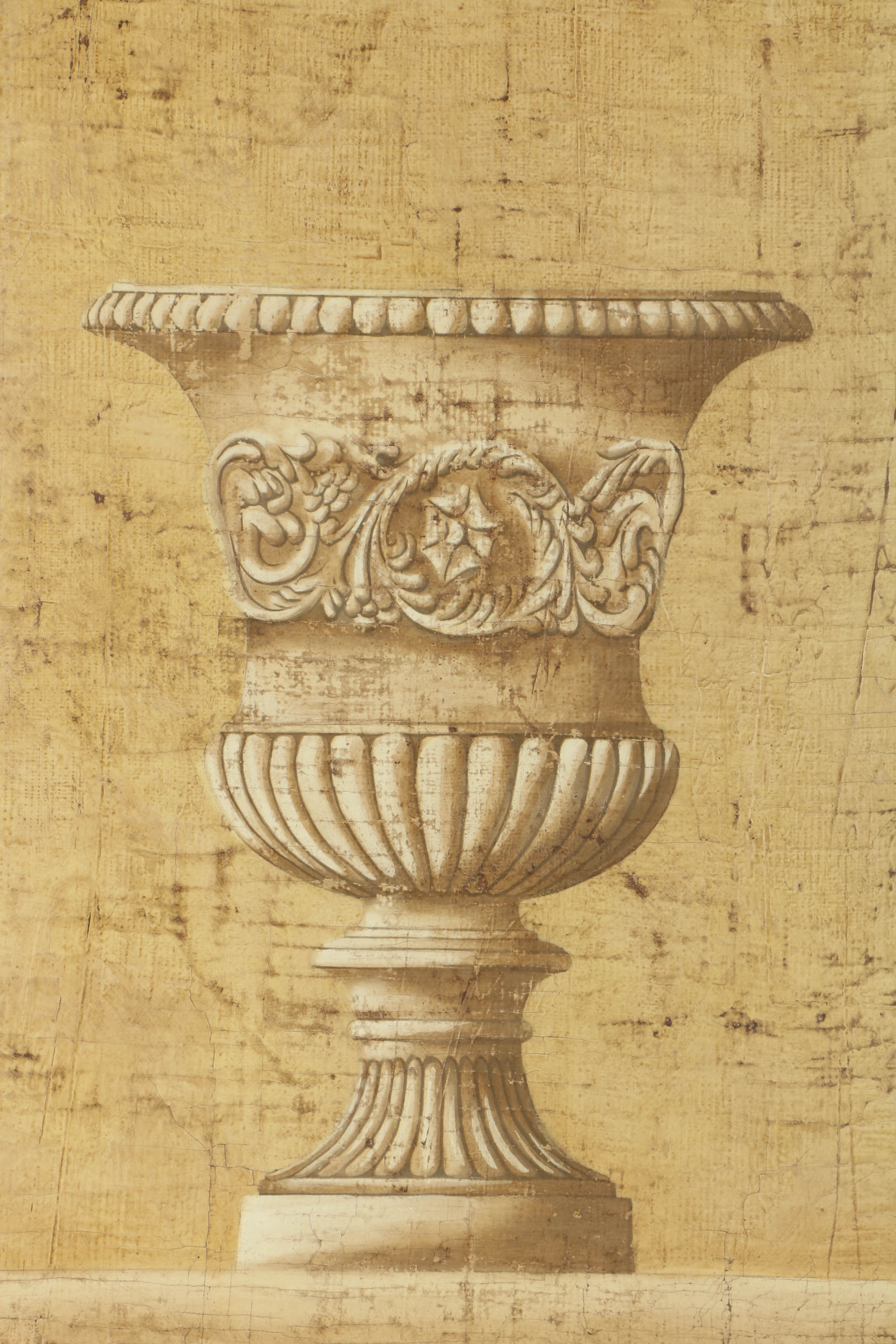 Jacques Lamy Fresco Painting on Burlap of Still Life