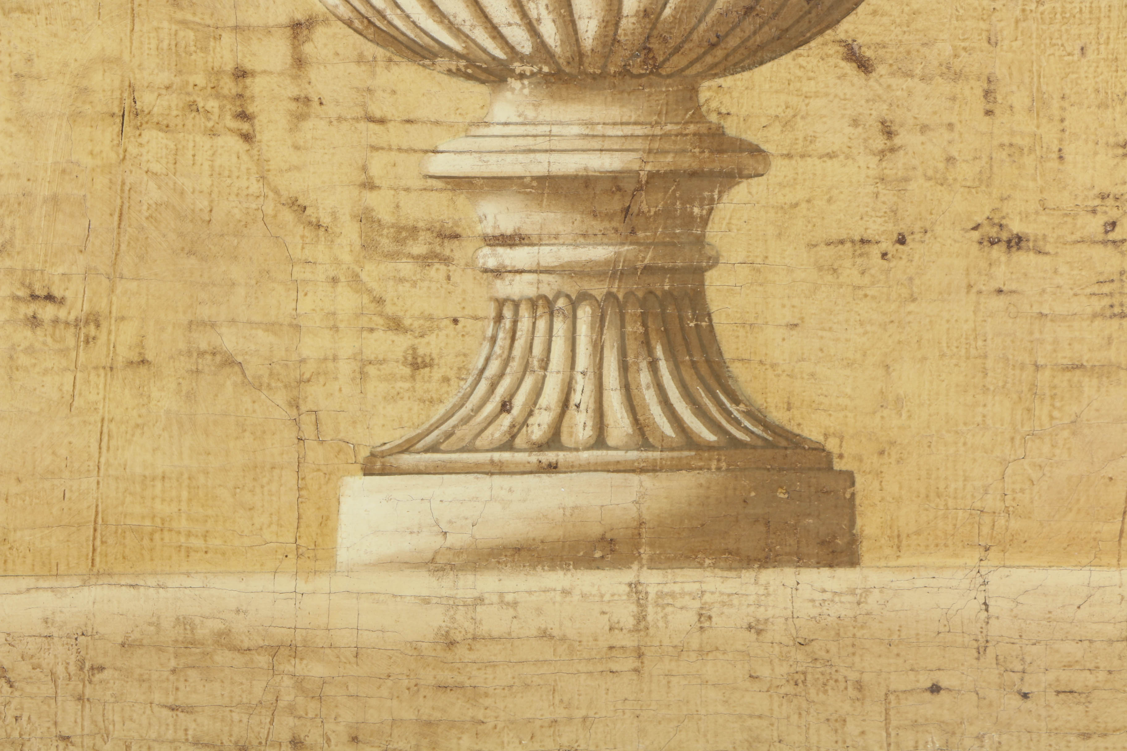 Jacques Lamy Fresco Painting on Burlap of Still Life