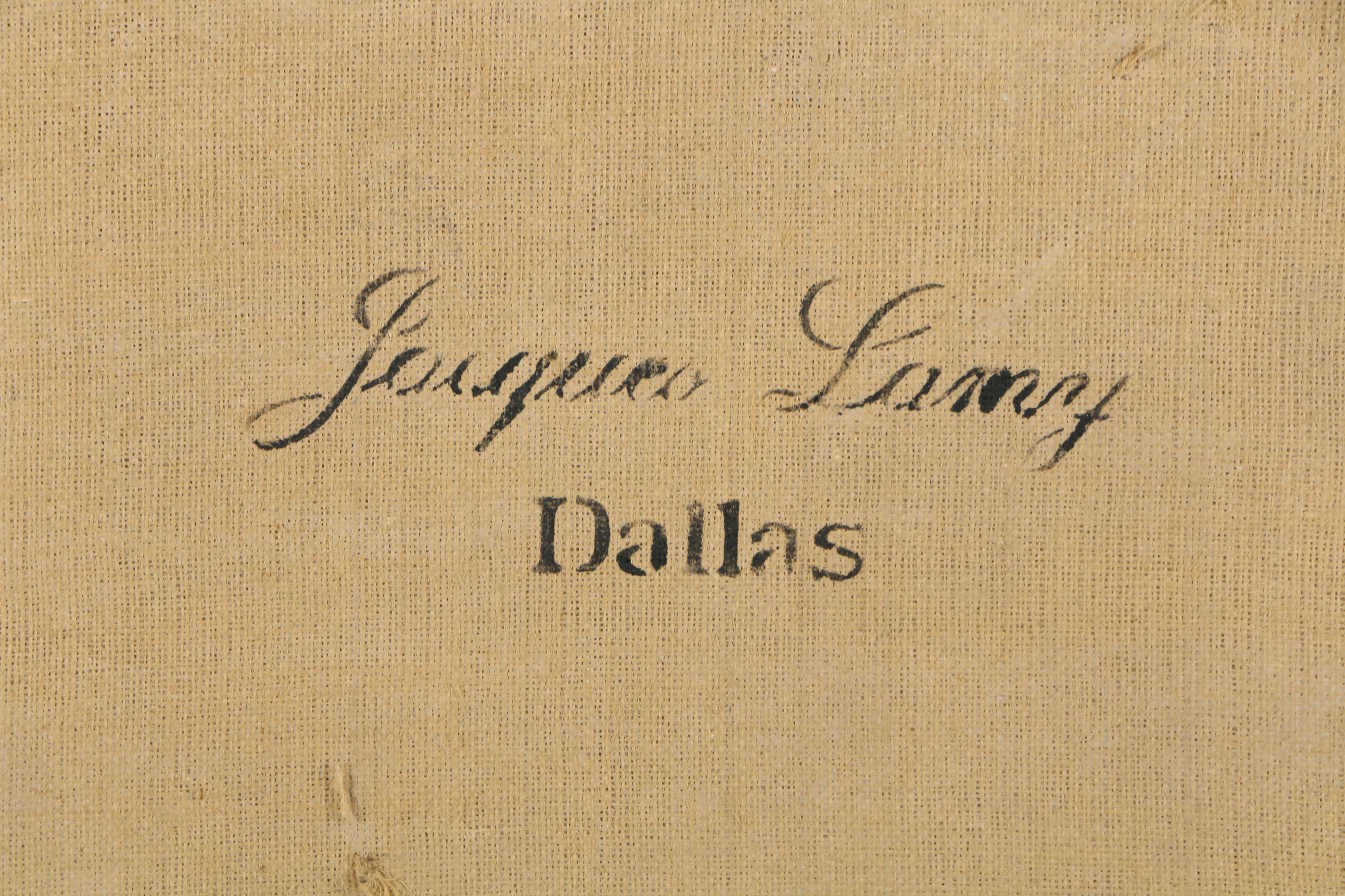 Jacques Lamy Fresco Painting on Burlap of Still Life