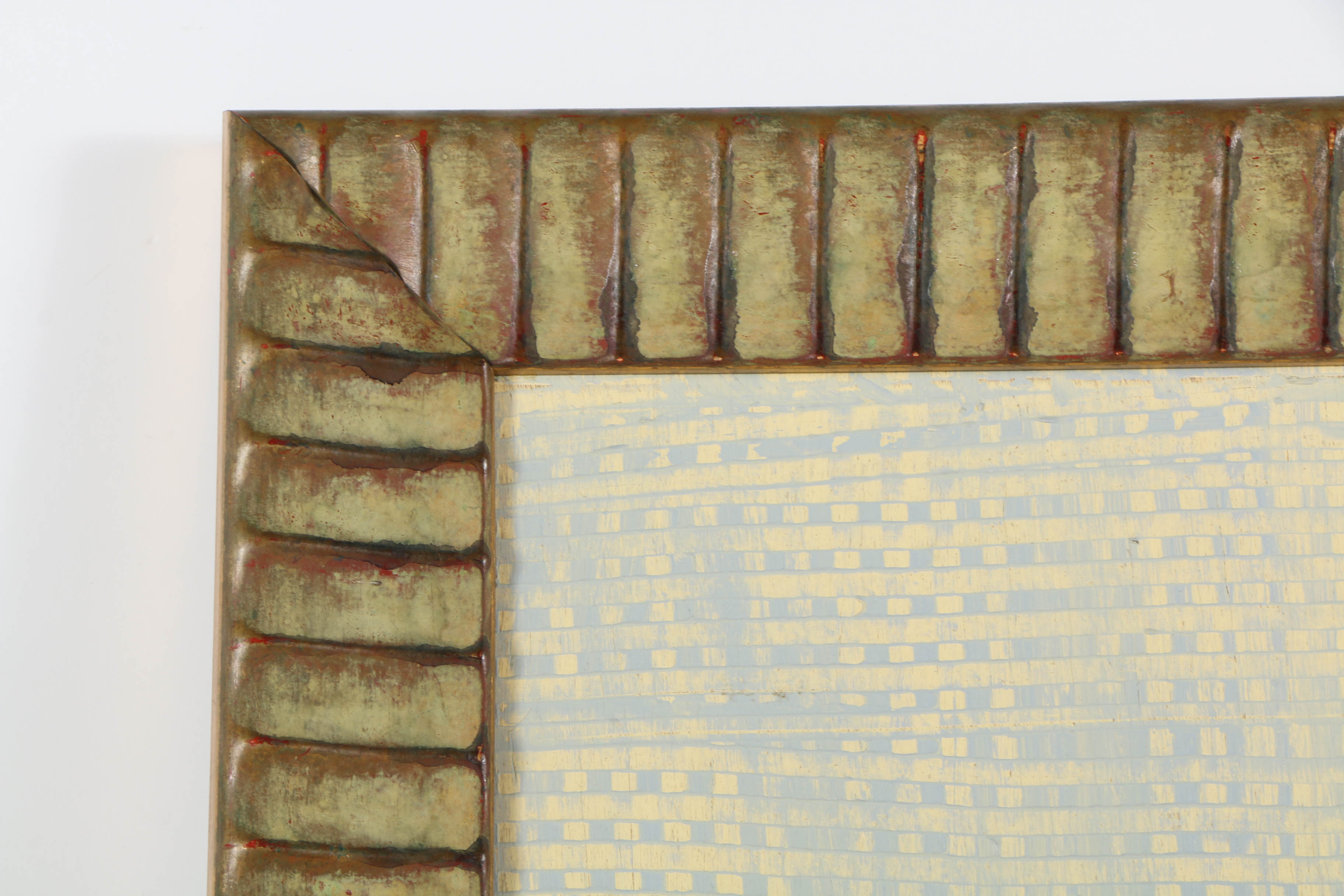 Jacques Lamy Mixed Media Painting on Board of Cypresses