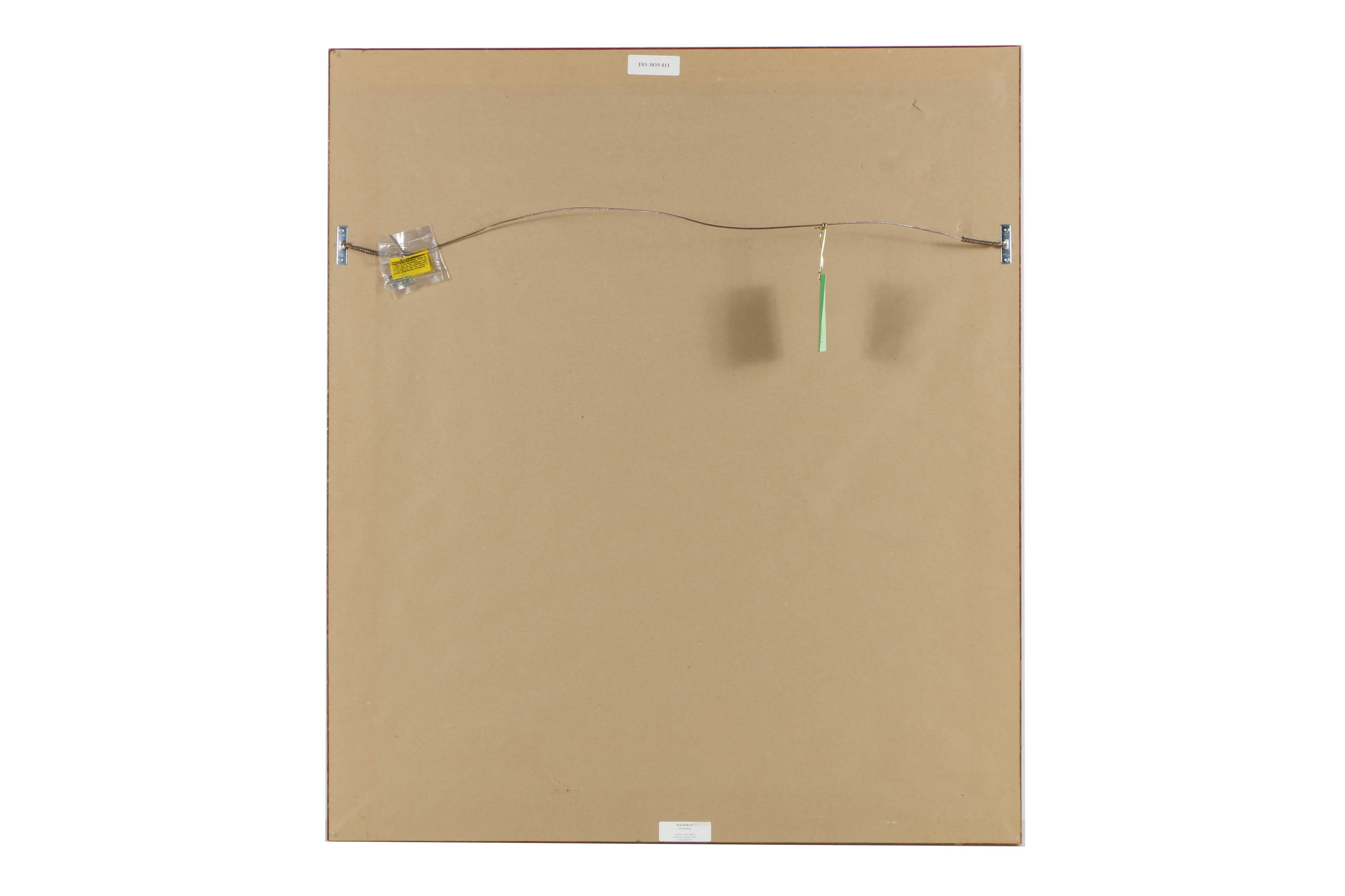 Jacques Lamy Mixed Media Painting on Board of Cypresses