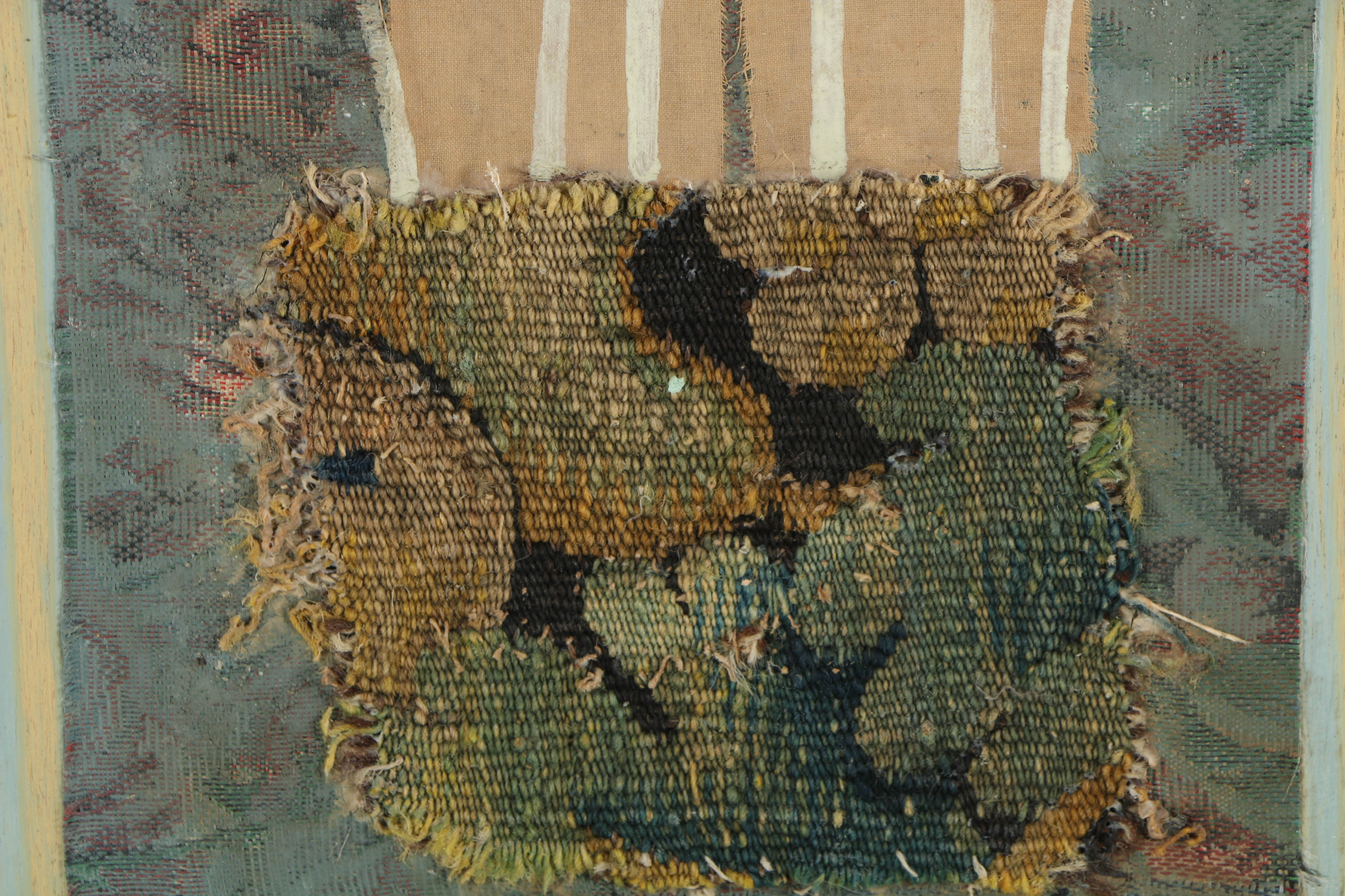 Jacques Lemy Mixed Media Painting on Board of Bamboo