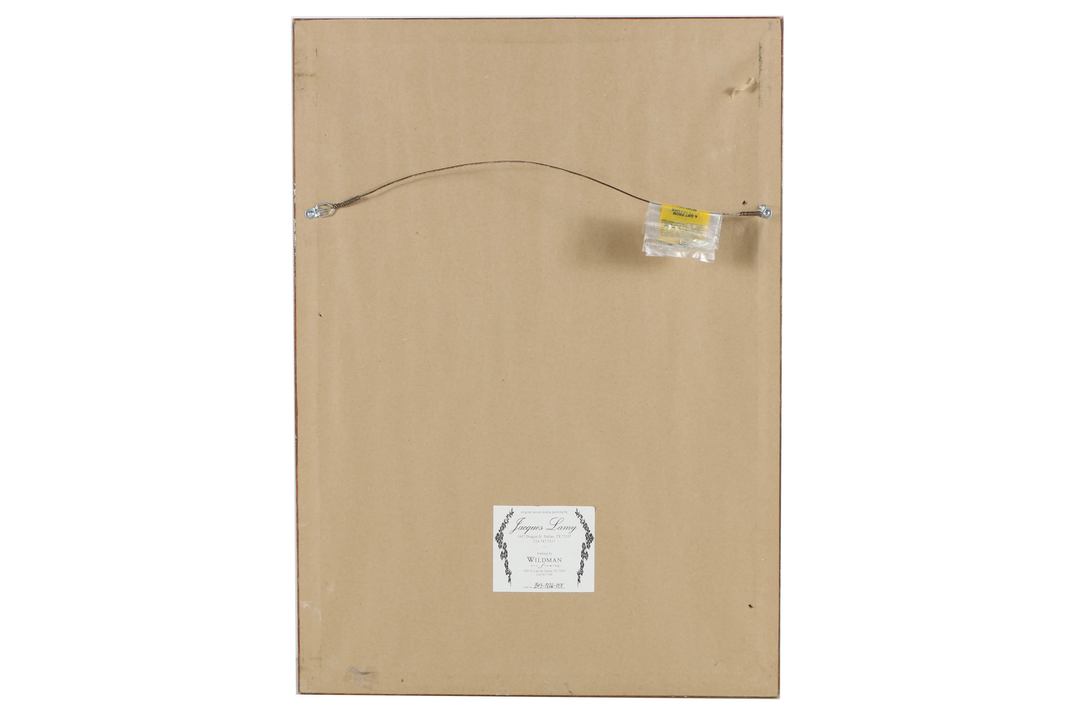 Jacques Lemy Mixed Media Painting on Board of Bamboo