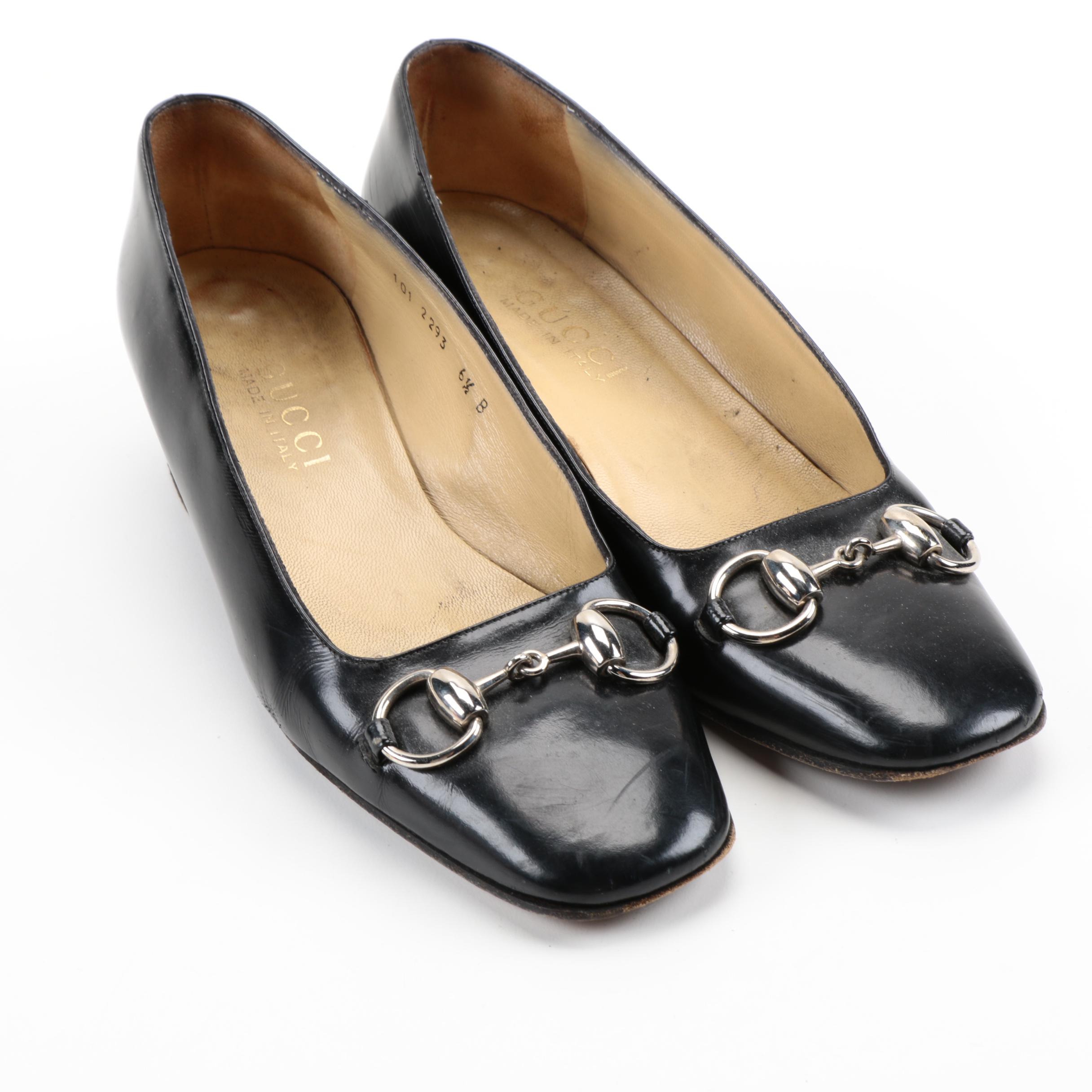 Women's Gucci Horsebit Black Pumps