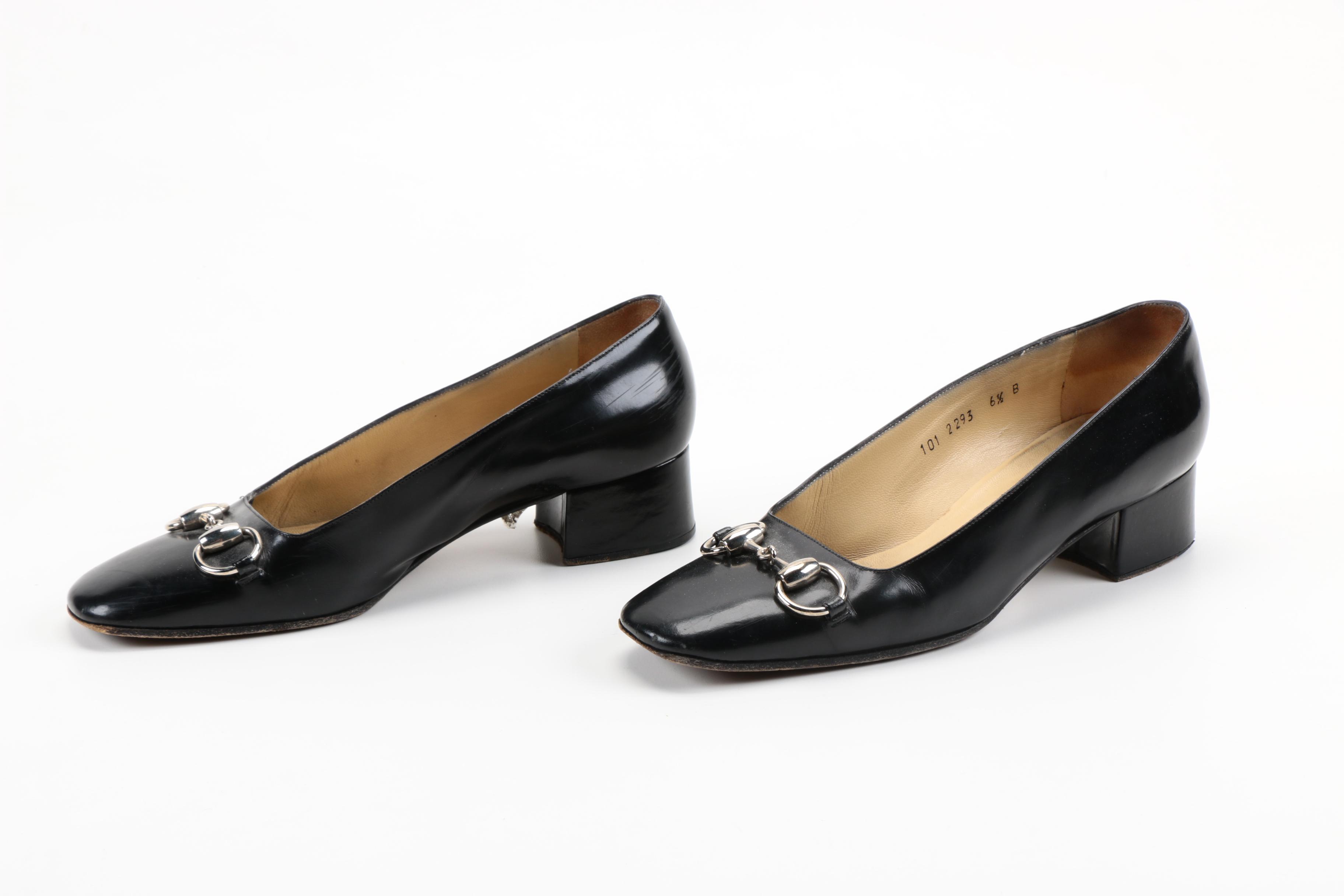 Women's Gucci Horsebit Black Pumps