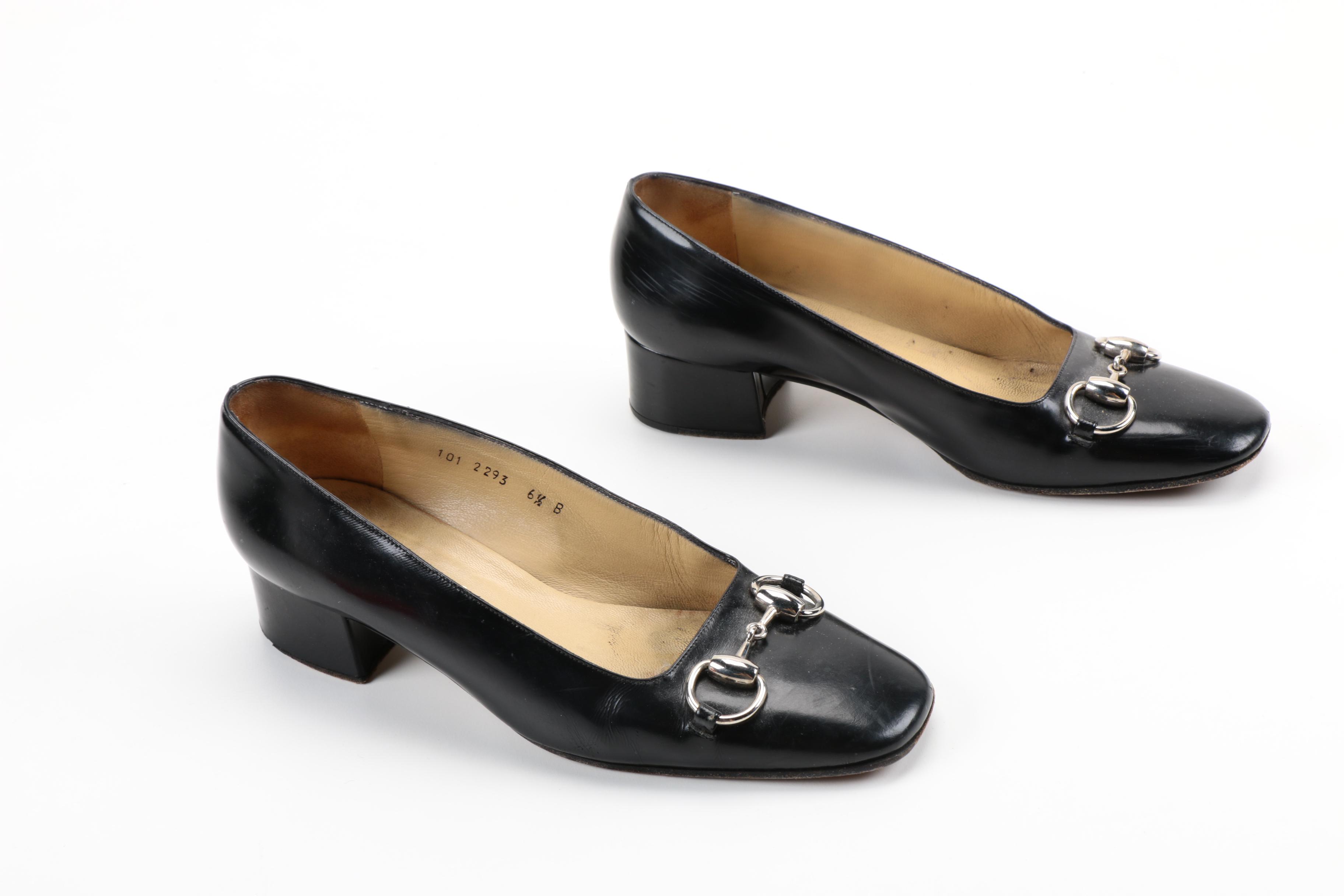 Women's Gucci Horsebit Black Pumps