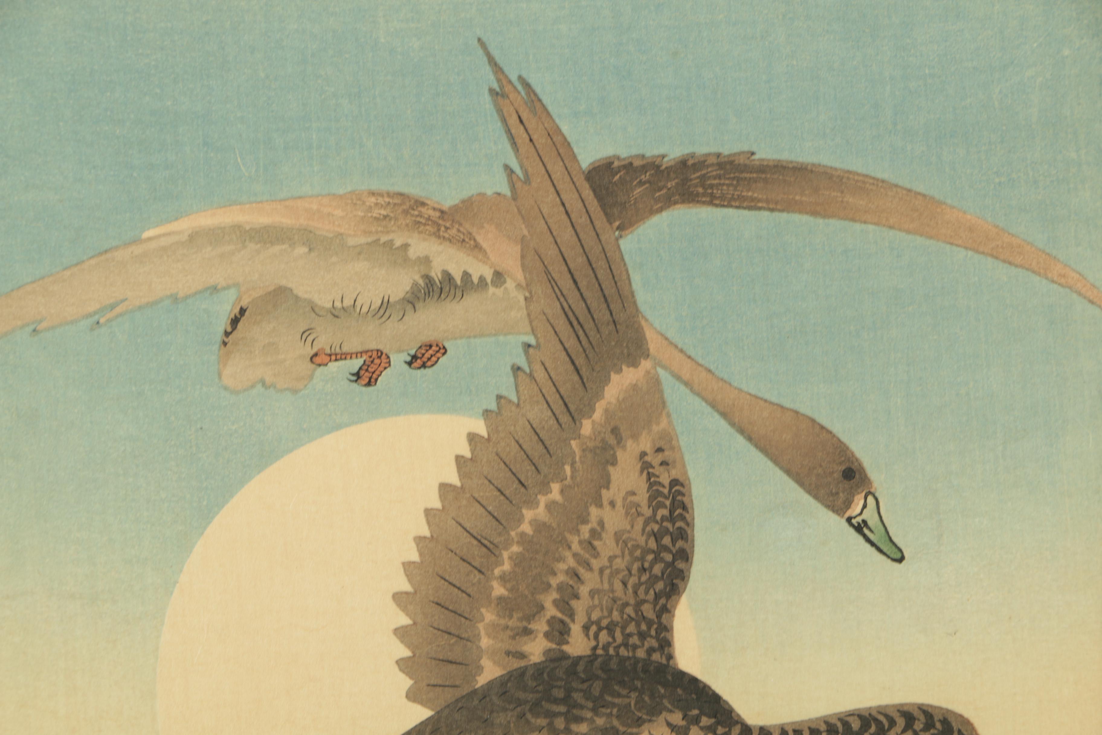 Pair of Woodblock Prints on Paper After Kono Bairei and Ohara Koson