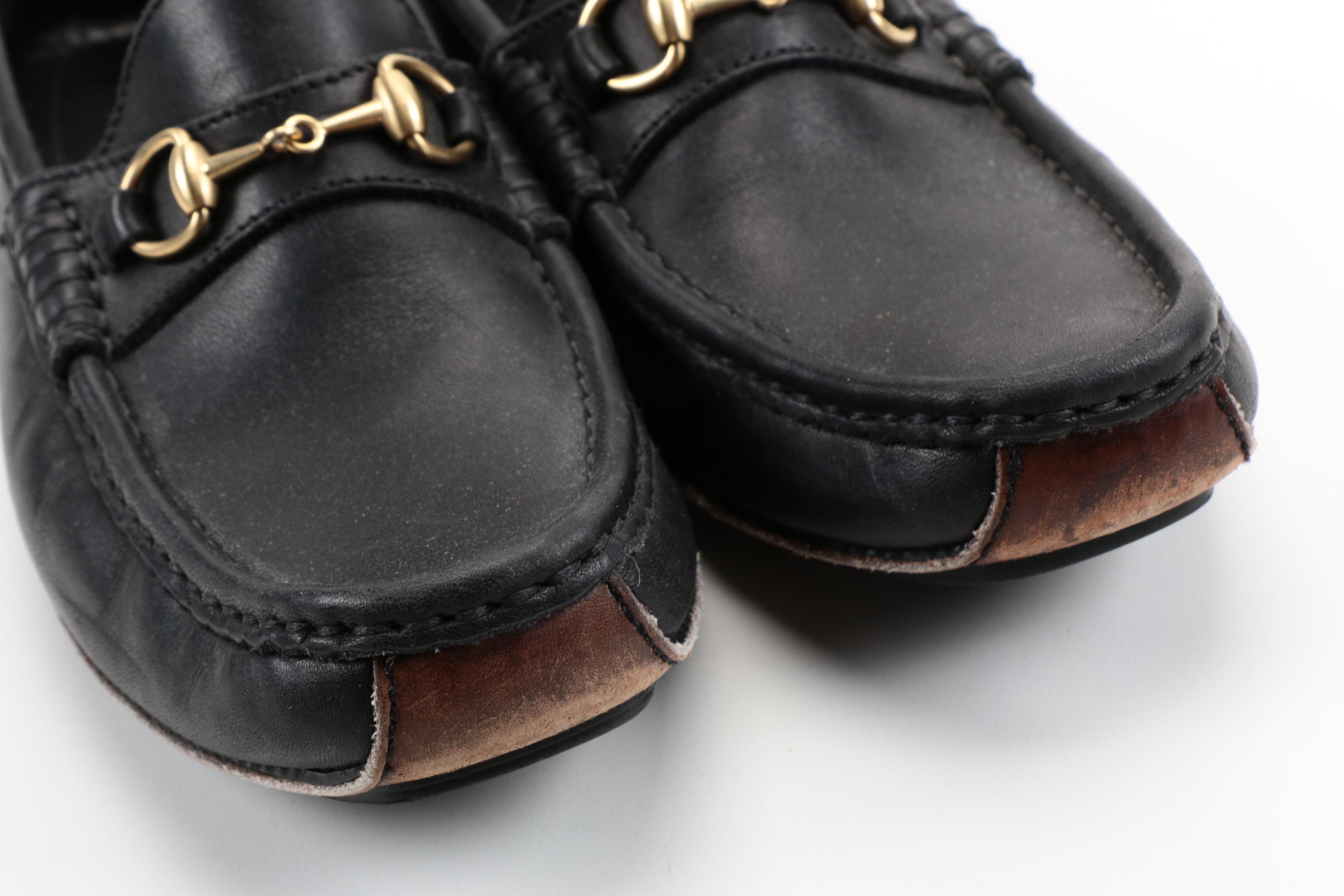 Women's Gucci Black Leather Loafers