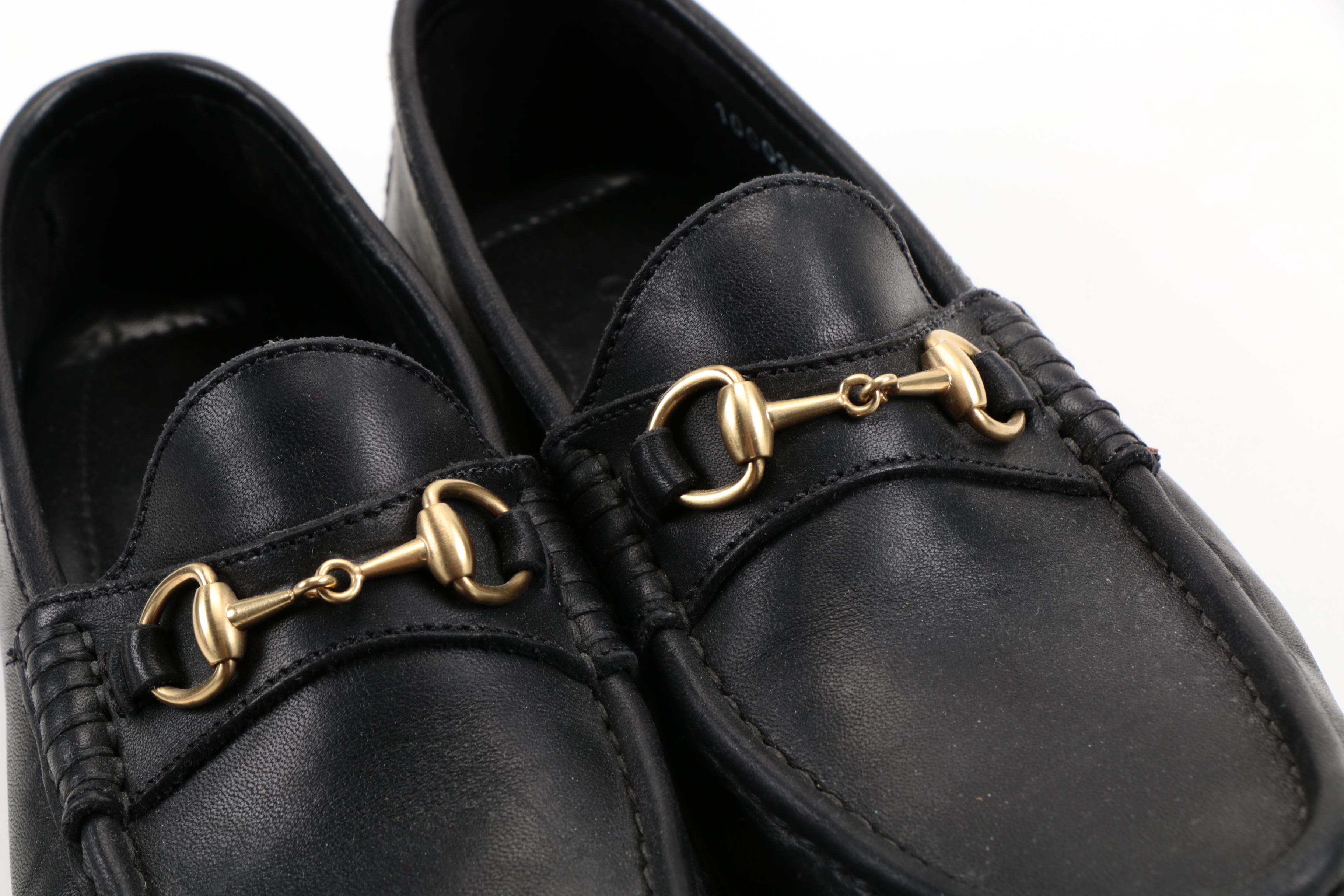 Women's Gucci Black Leather Loafers