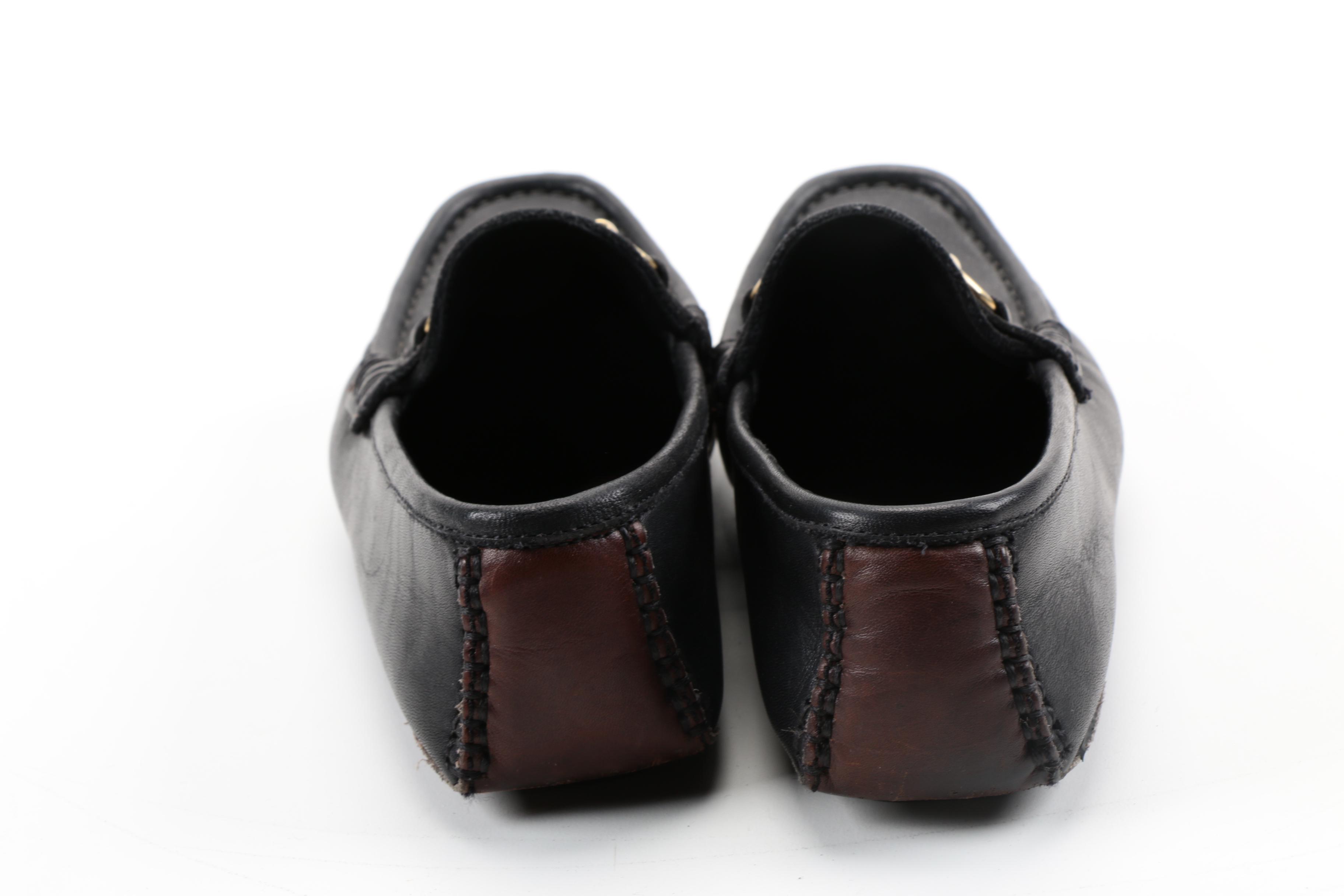 Women's Gucci Black Leather Loafers