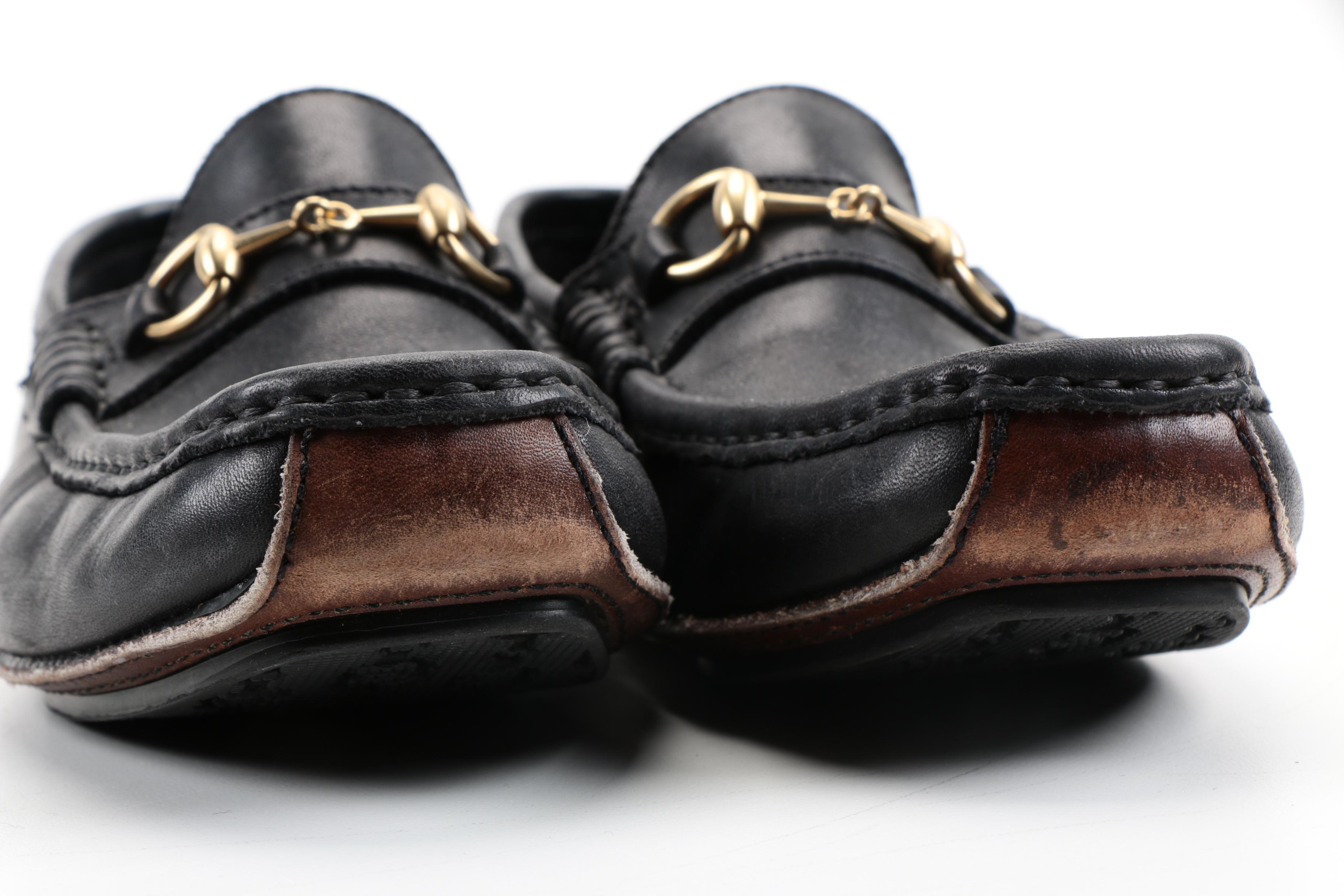 Women's Gucci Black Leather Loafers