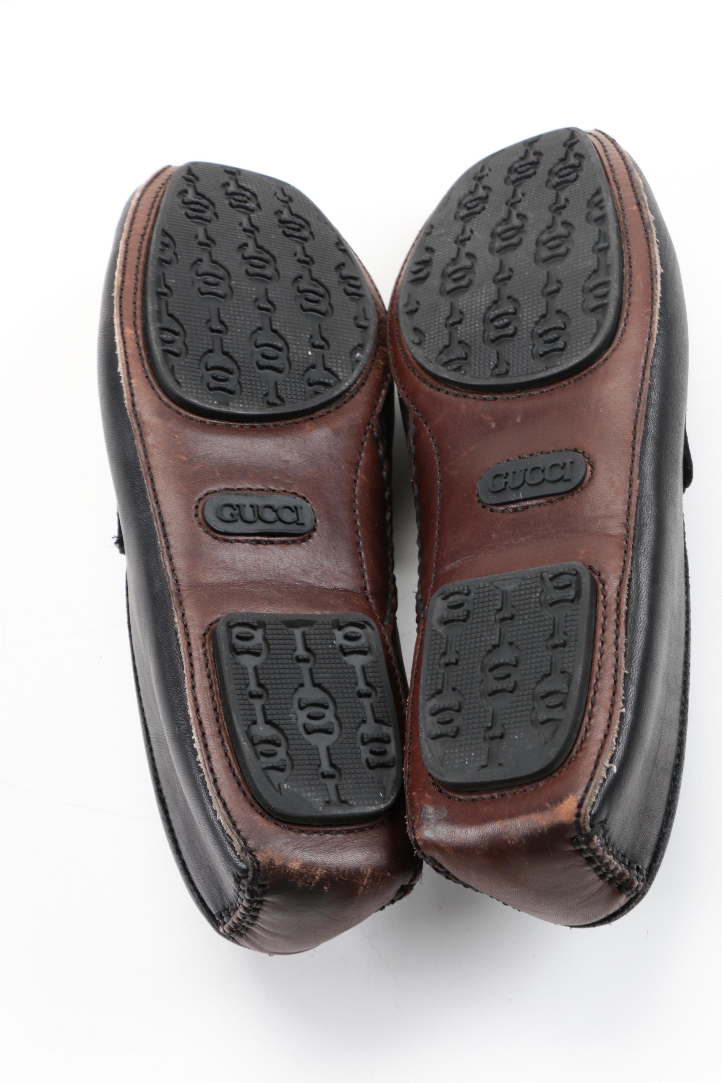 Women's Gucci Black Leather Loafers