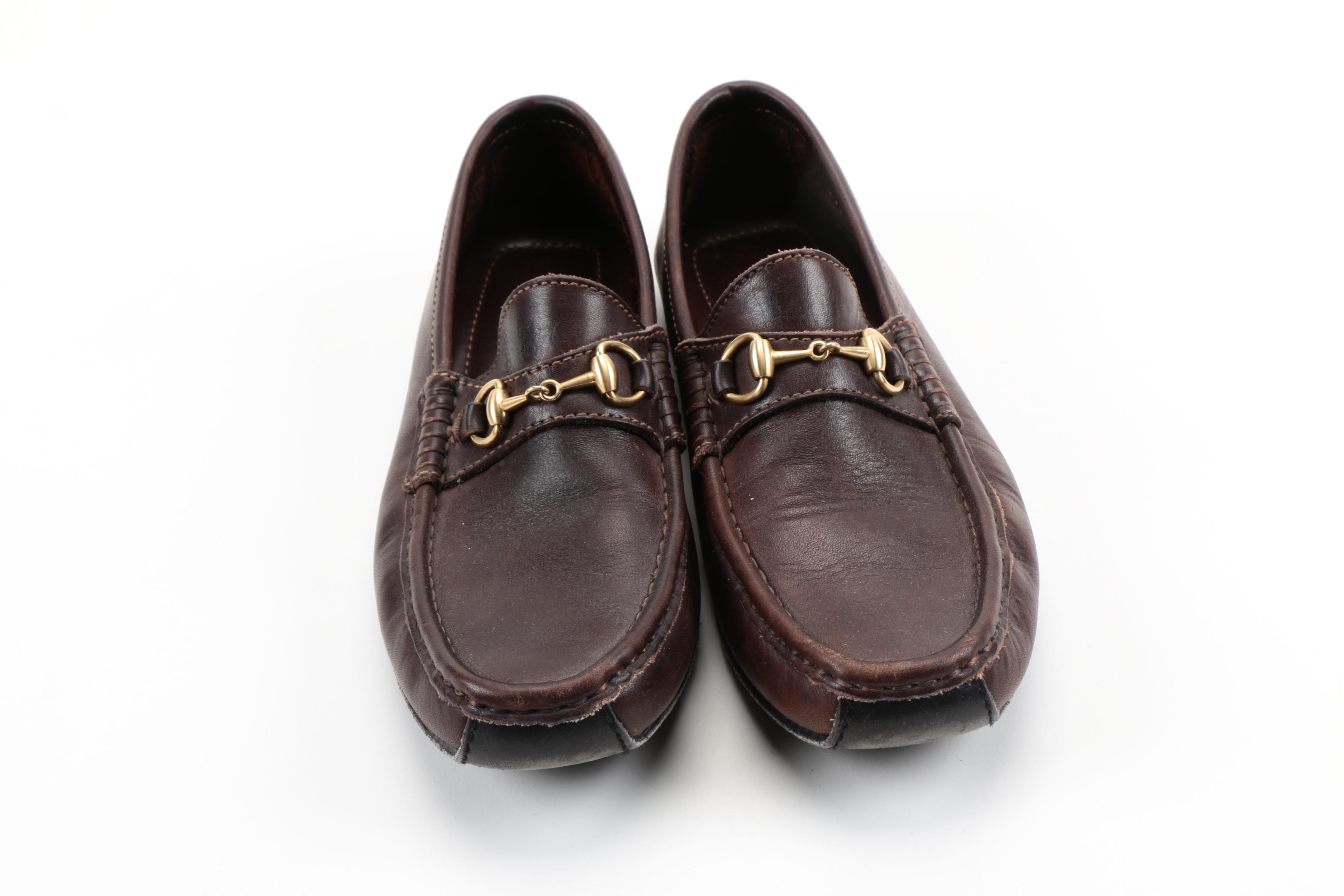 Women's Gucci Leather Horsebit Loafers