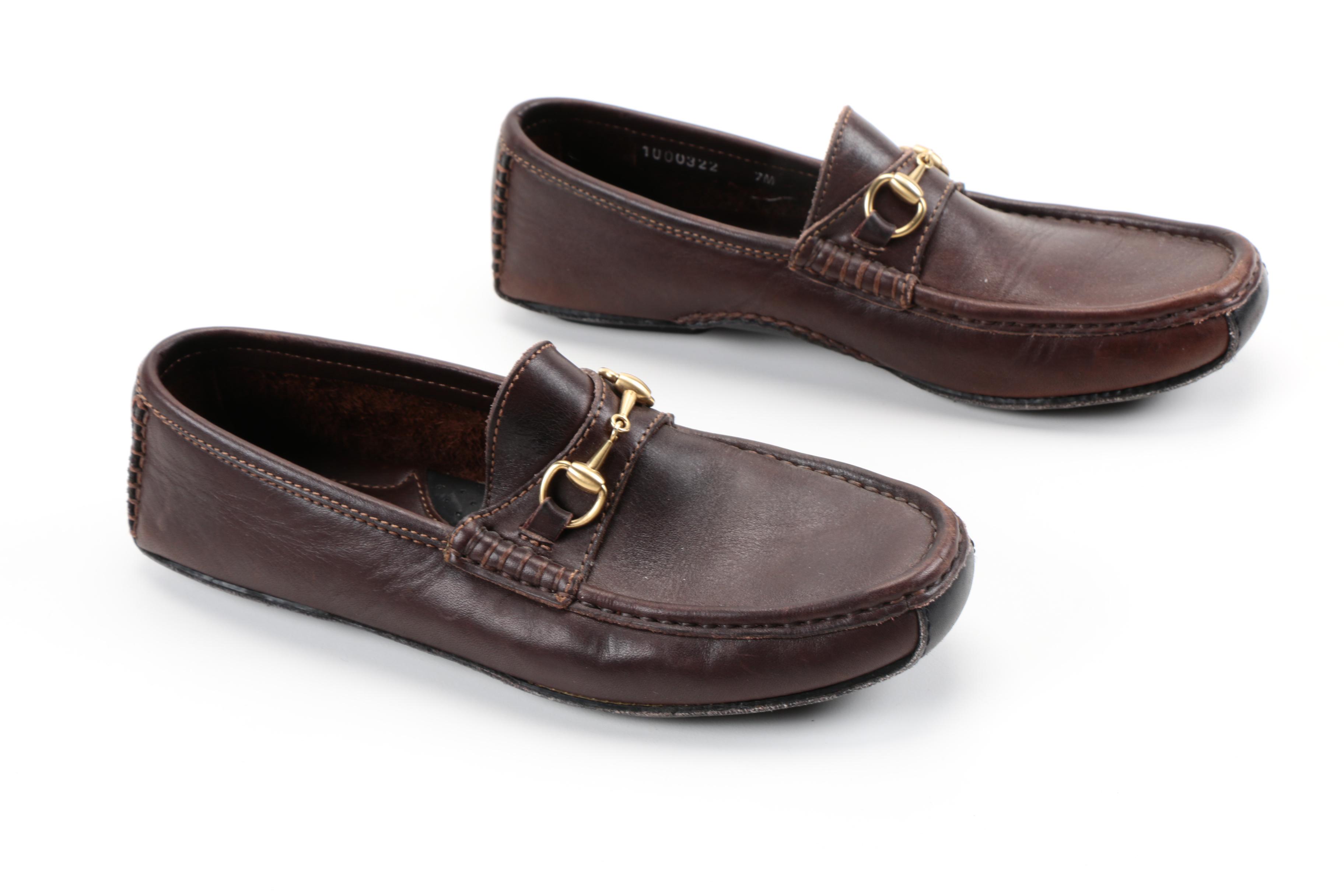 Women's Gucci Leather Horsebit Loafers