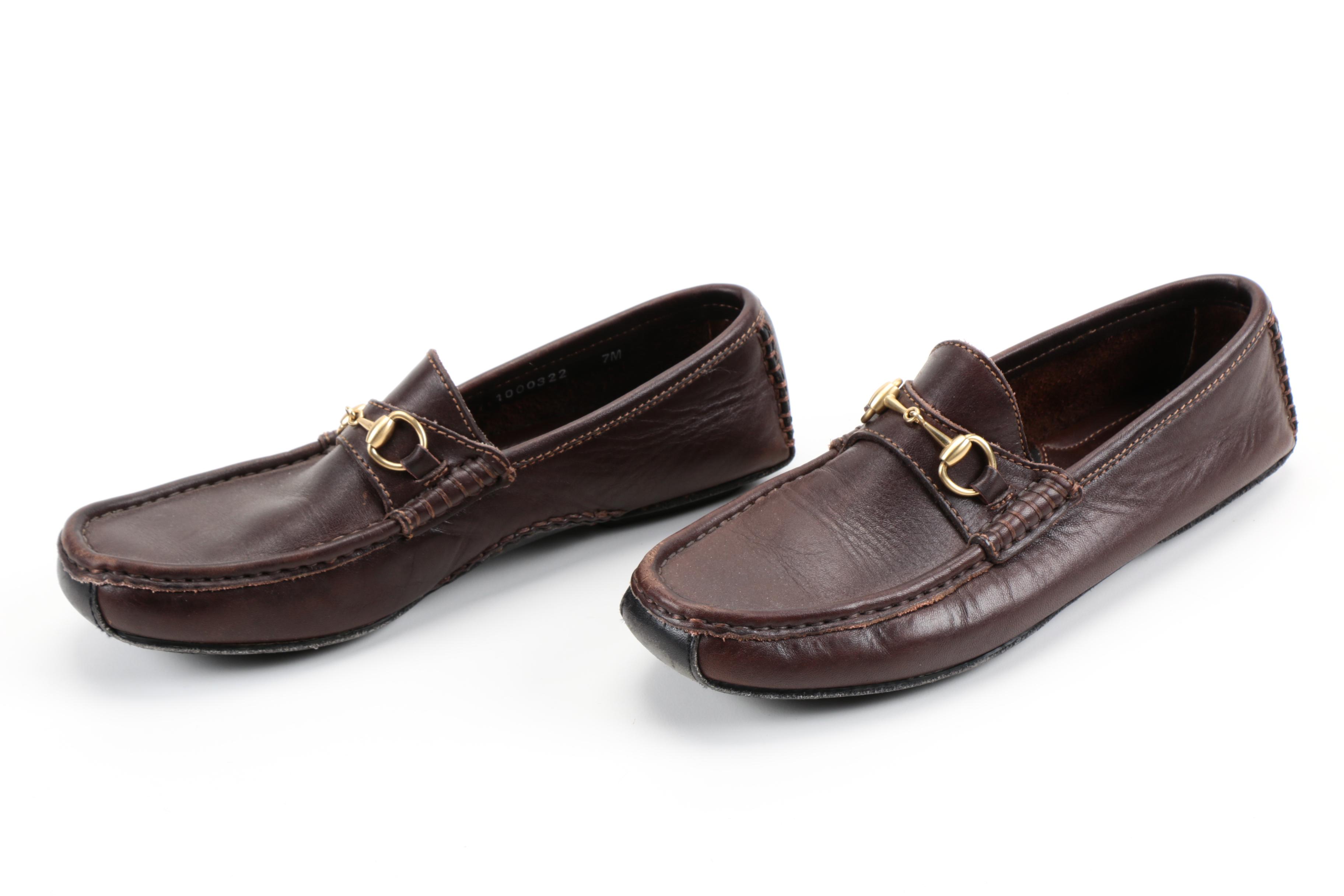 Women's Gucci Leather Horsebit Loafers