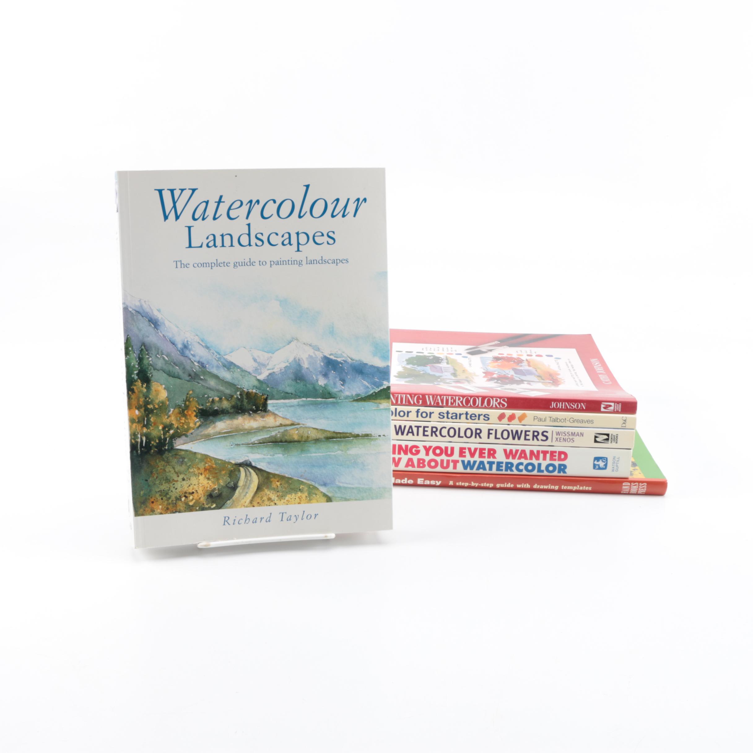 Collection of Watercolor Painting Instructional Books