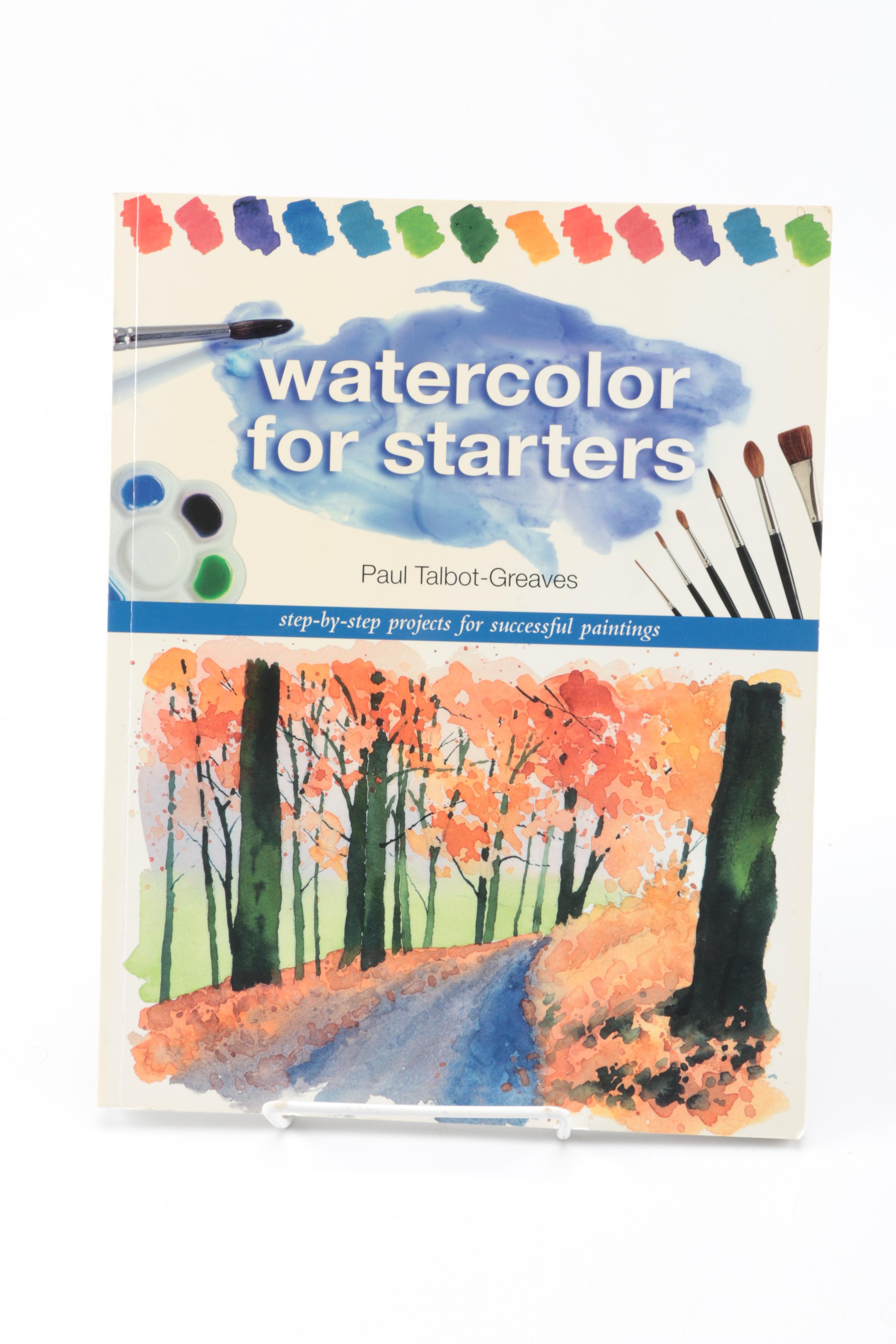 Collection of Watercolor Painting Instructional Books