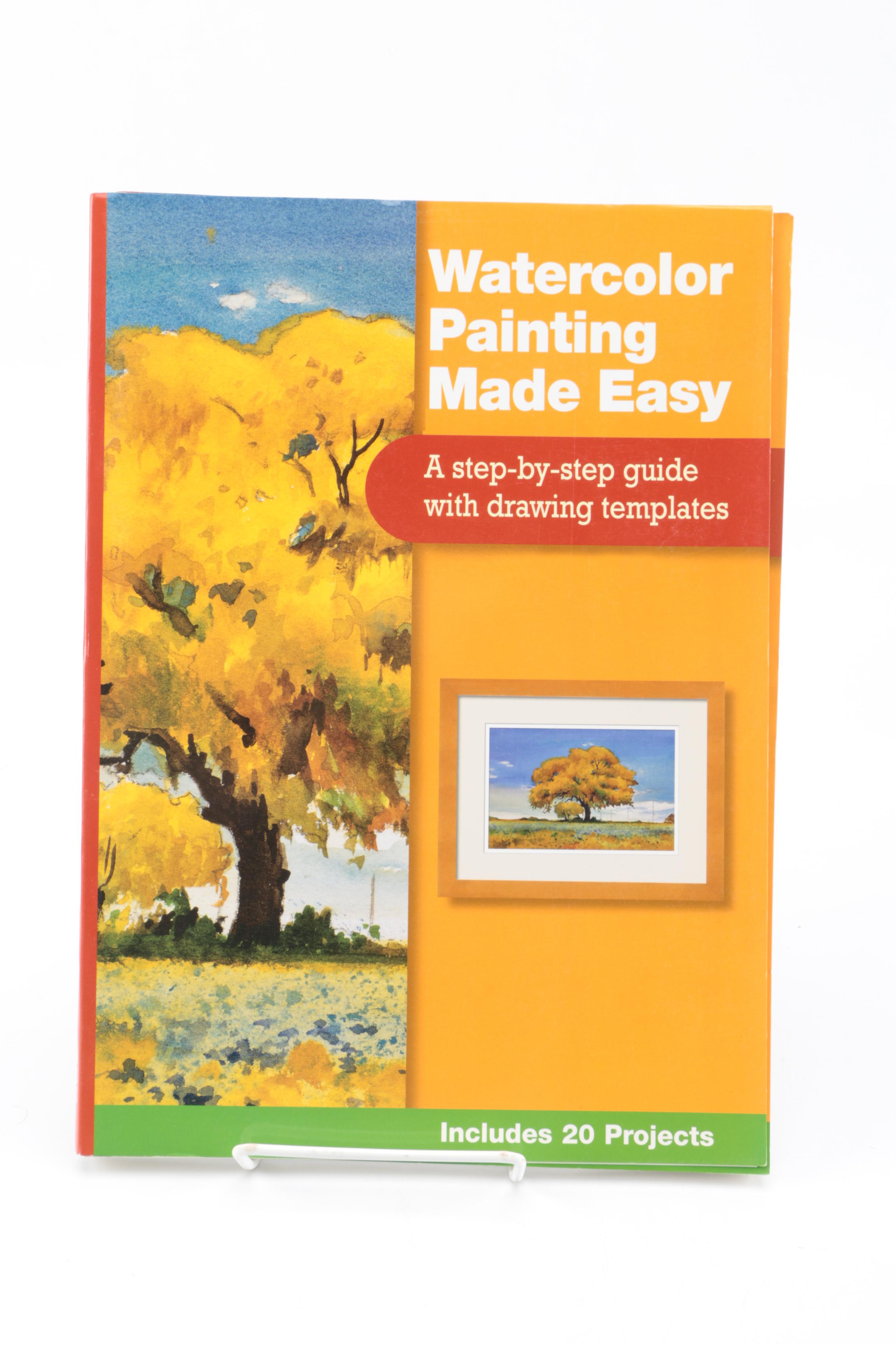 Collection of Watercolor Painting Instructional Books