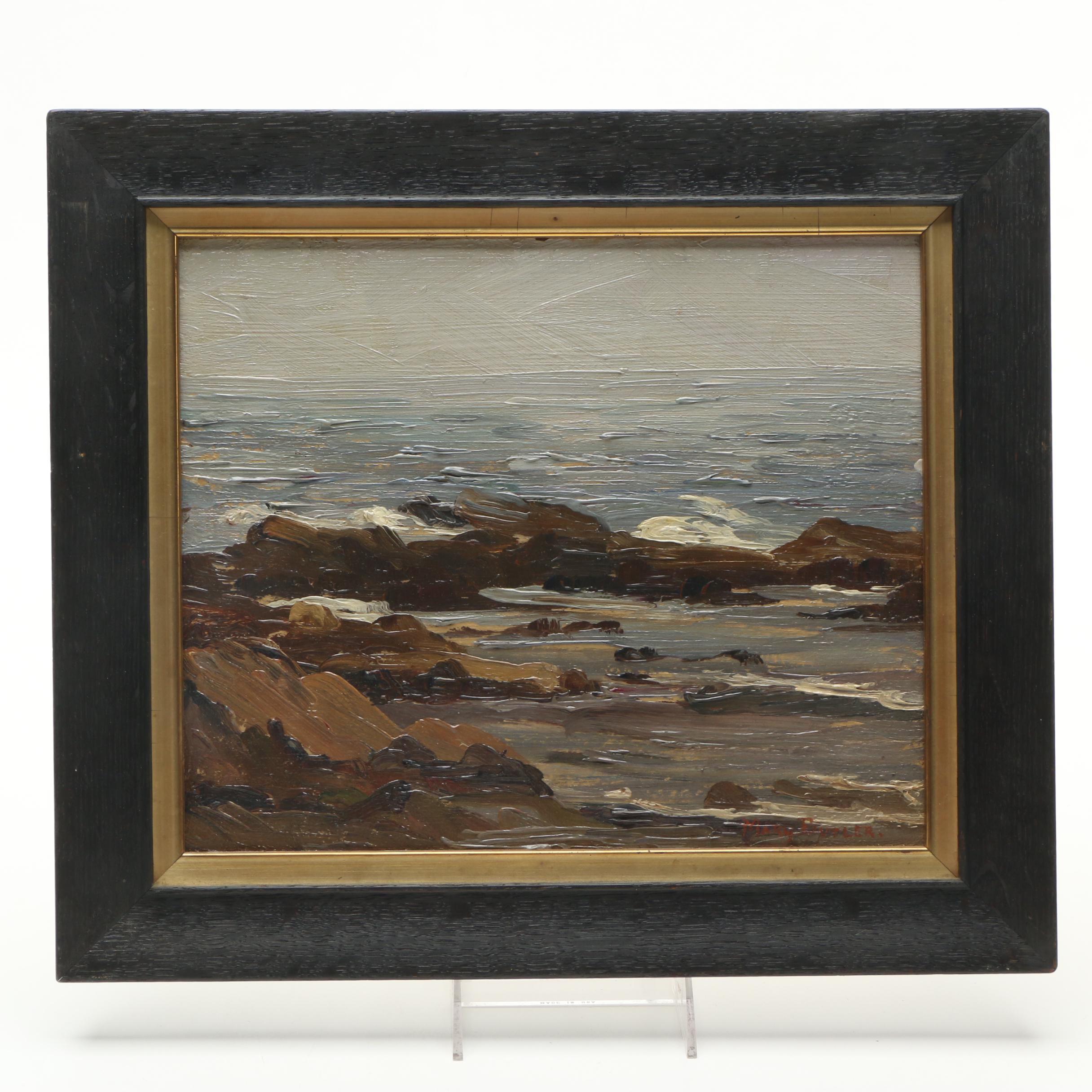 Mary Butler Oil Painting of a Waterfront Landscape