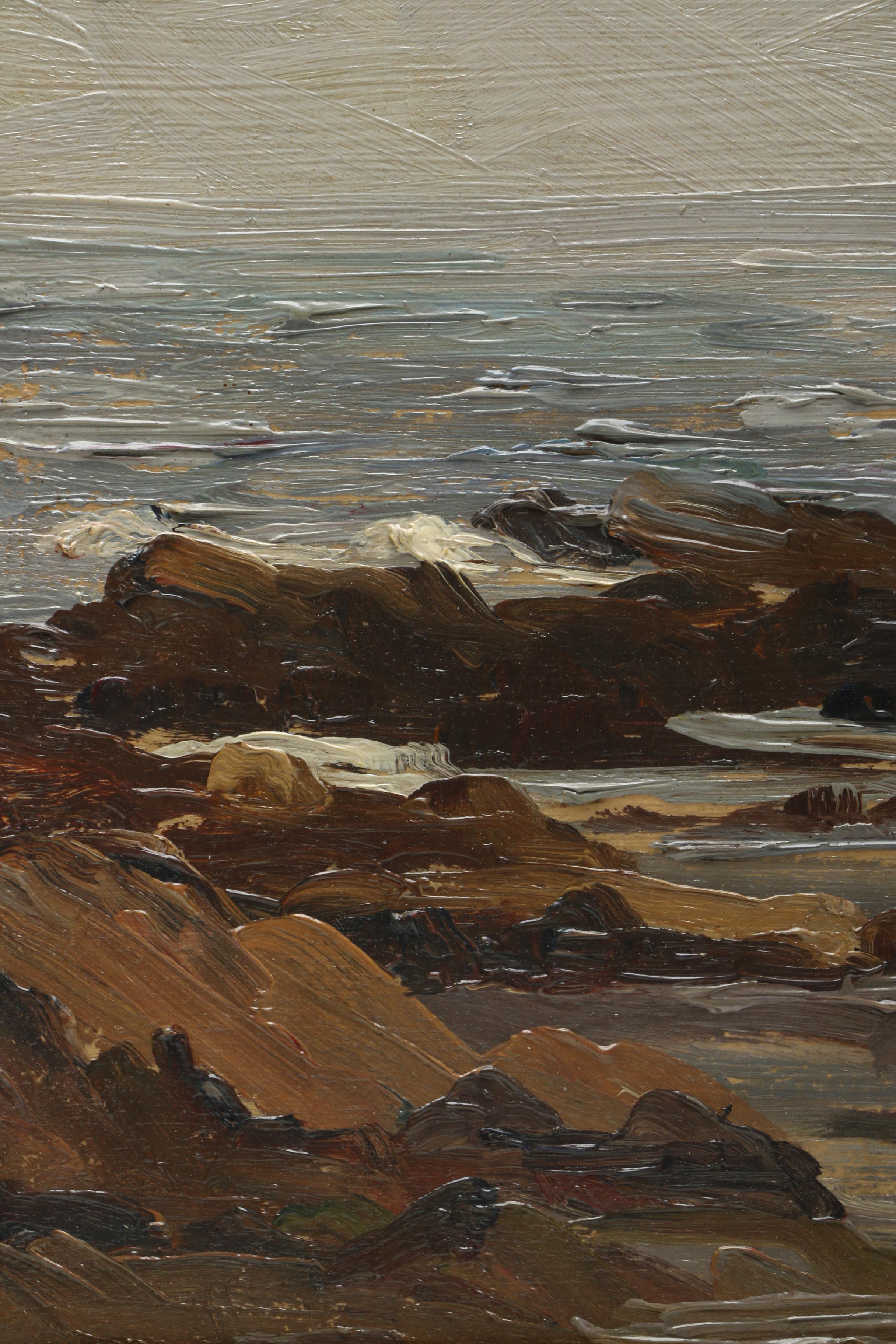 Mary Butler Oil Painting of a Waterfront Landscape