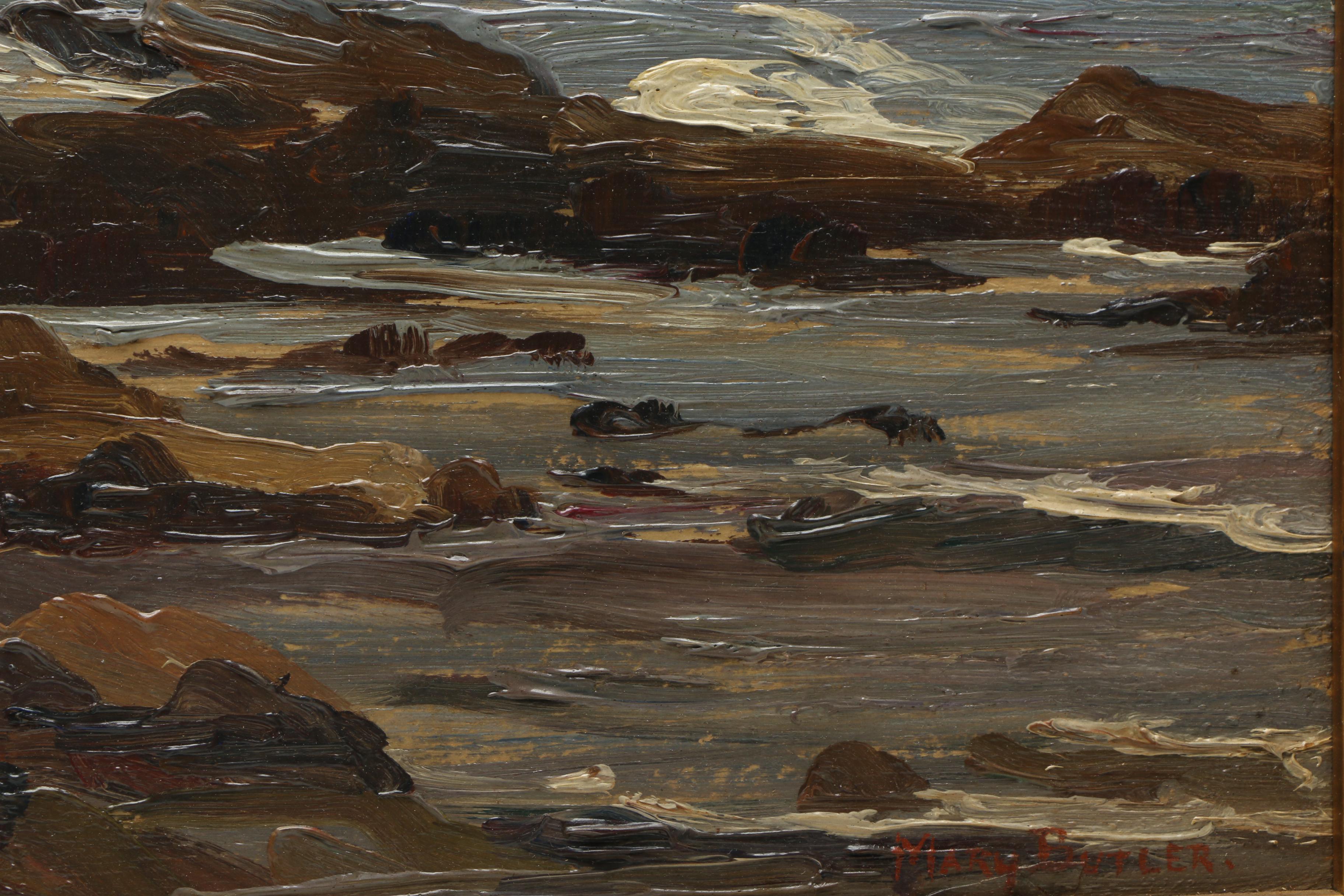 Mary Butler Oil Painting of a Waterfront Landscape