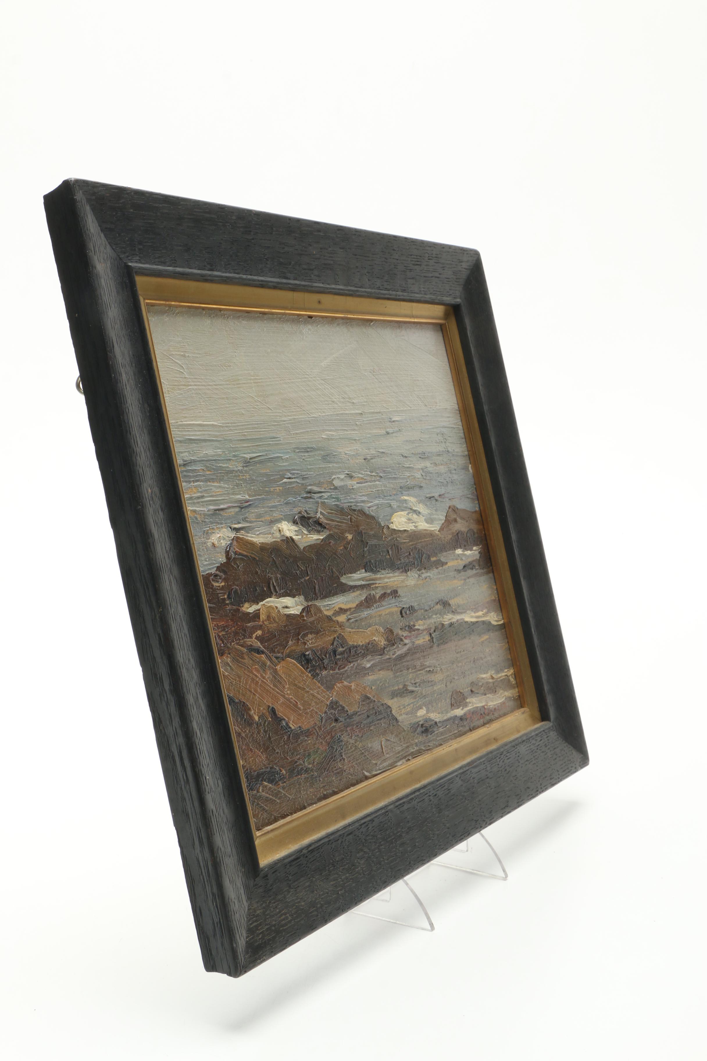 Mary Butler Oil Painting of a Waterfront Landscape