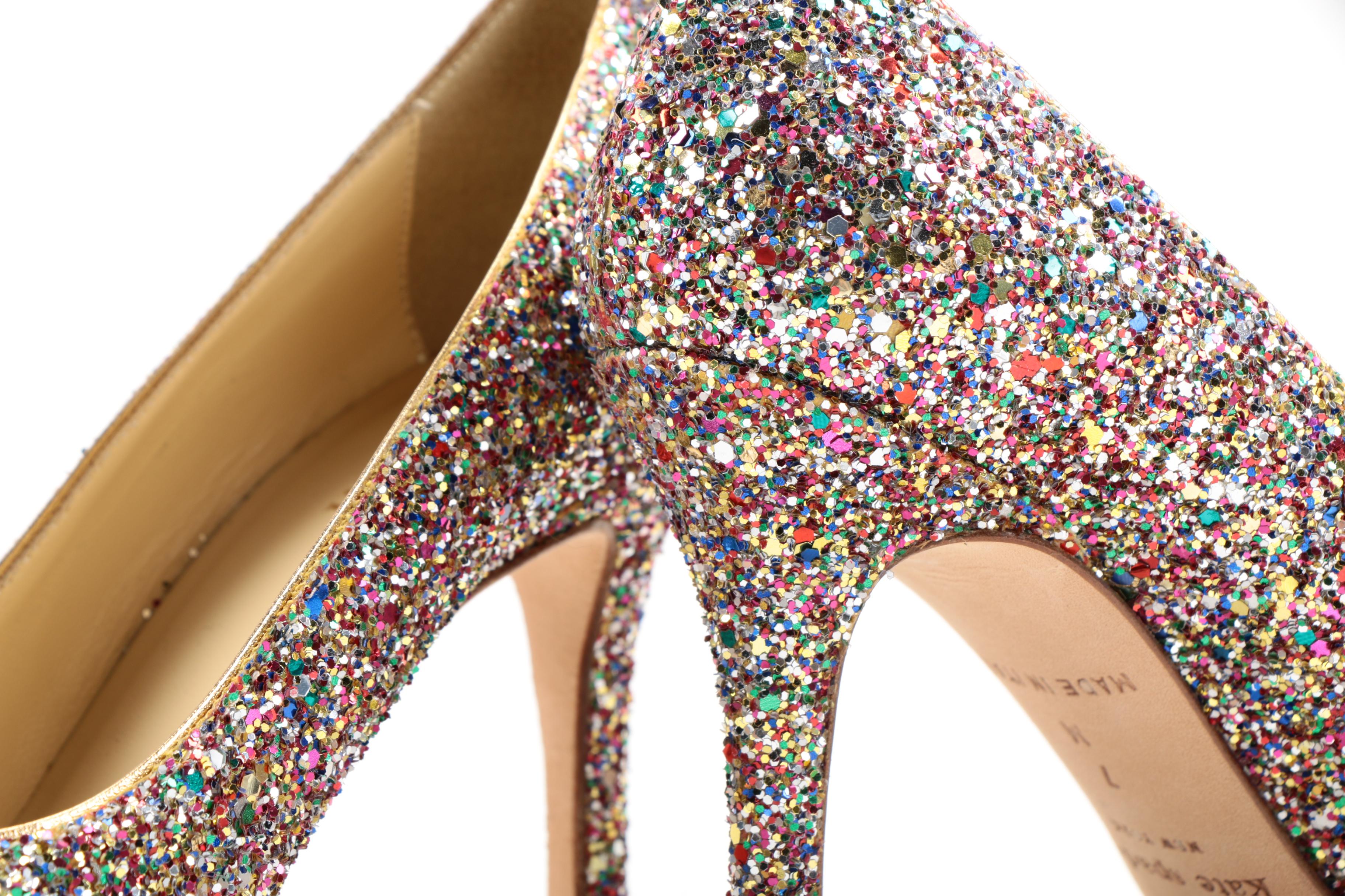 Pair of Kate Spade Glitter Heels