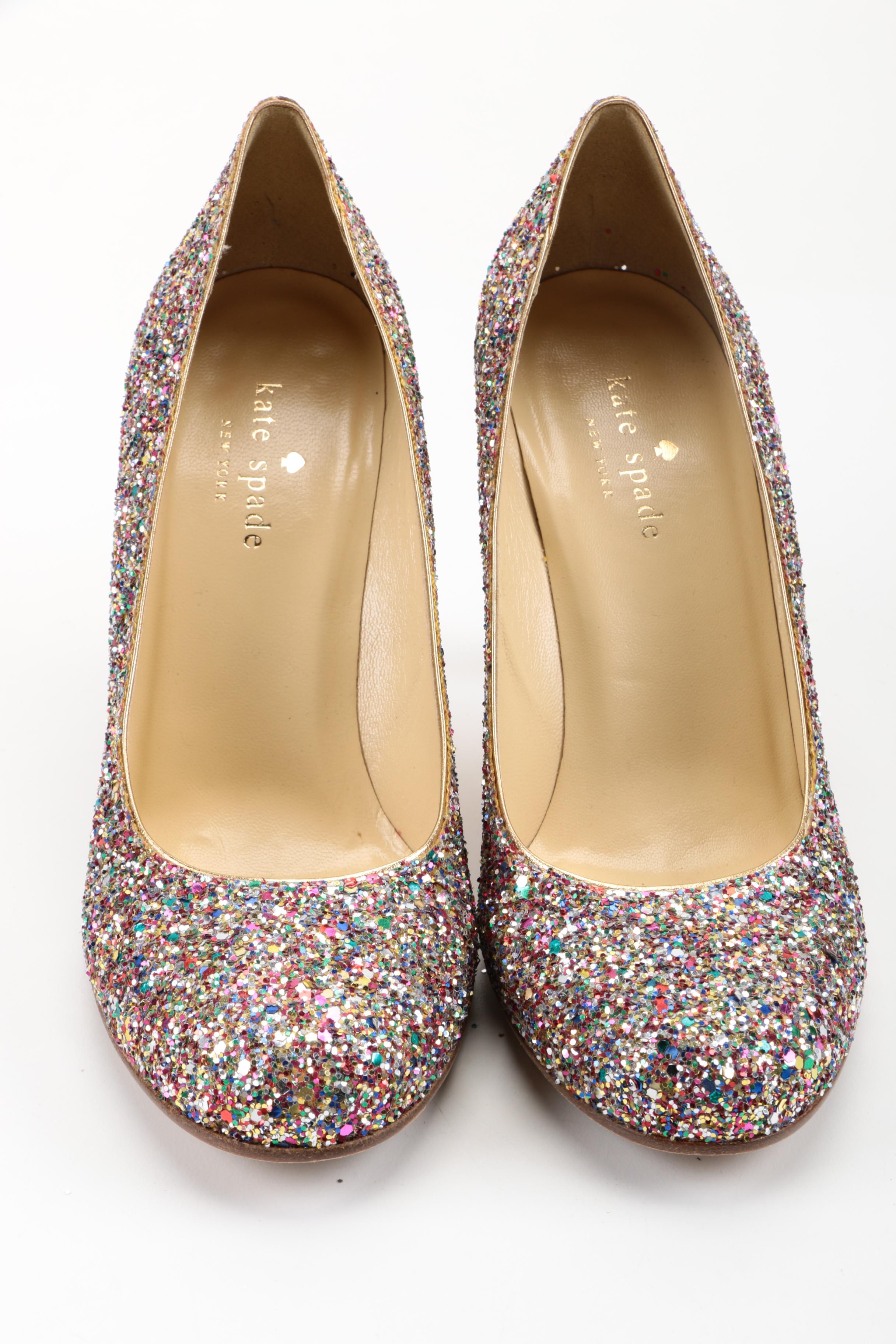 Pair of Kate Spade Glitter Heels