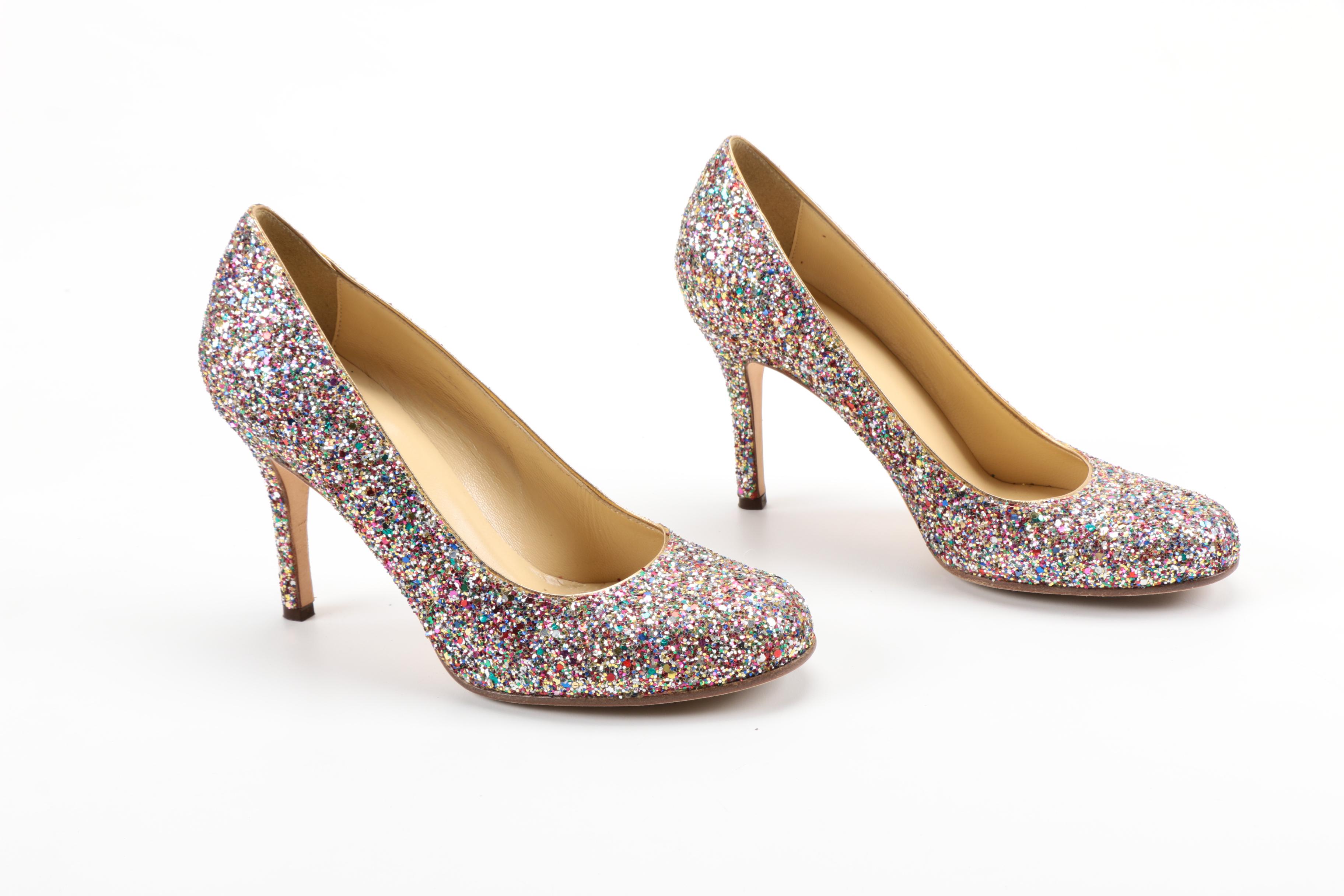 Pair of Kate Spade Glitter Heels