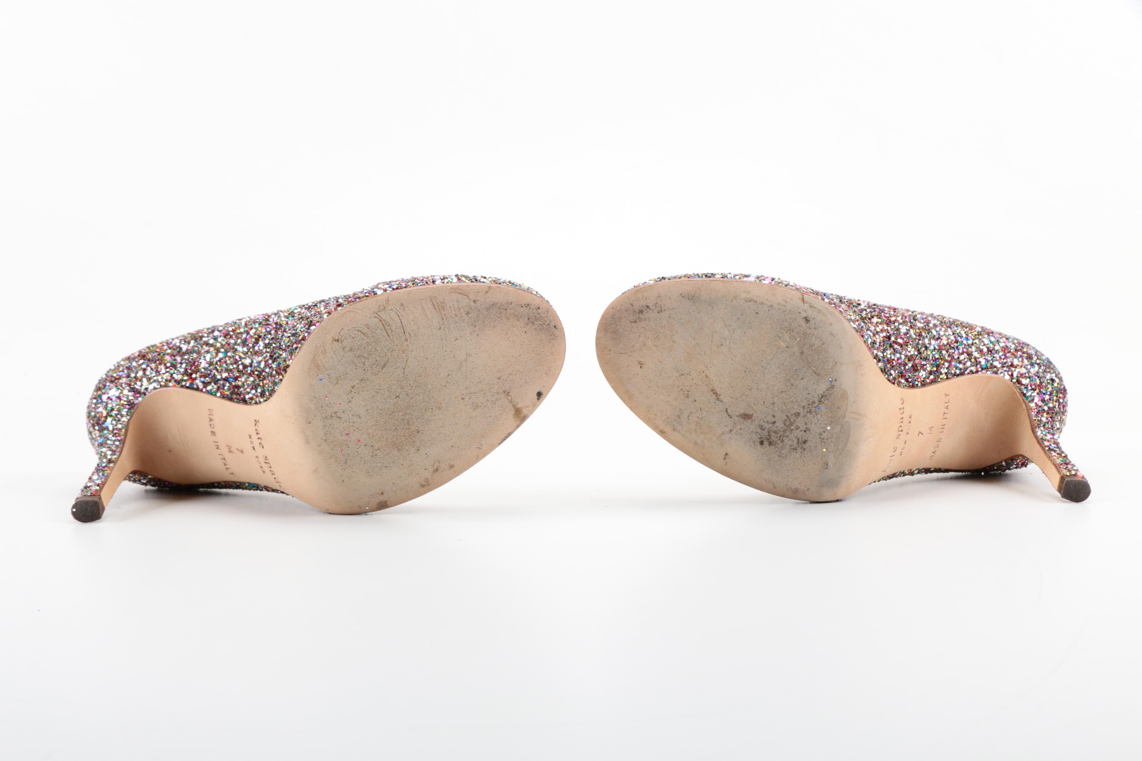 Pair of Kate Spade Glitter Heels