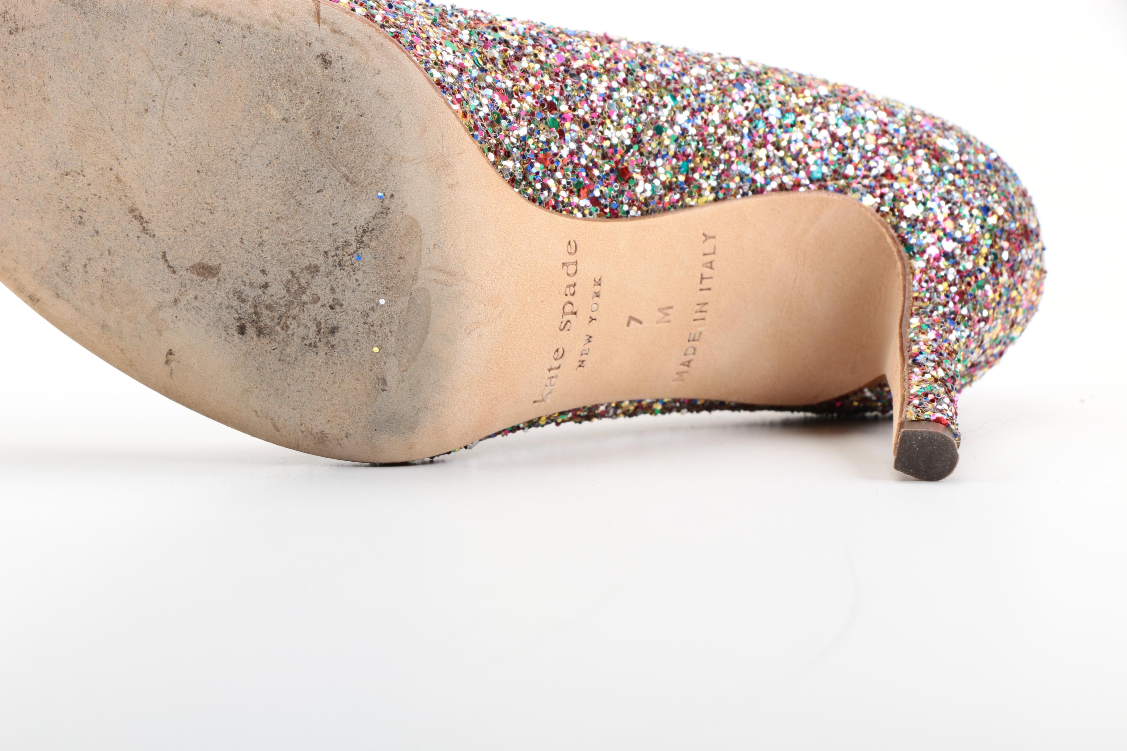 Pair of Kate Spade Glitter Heels