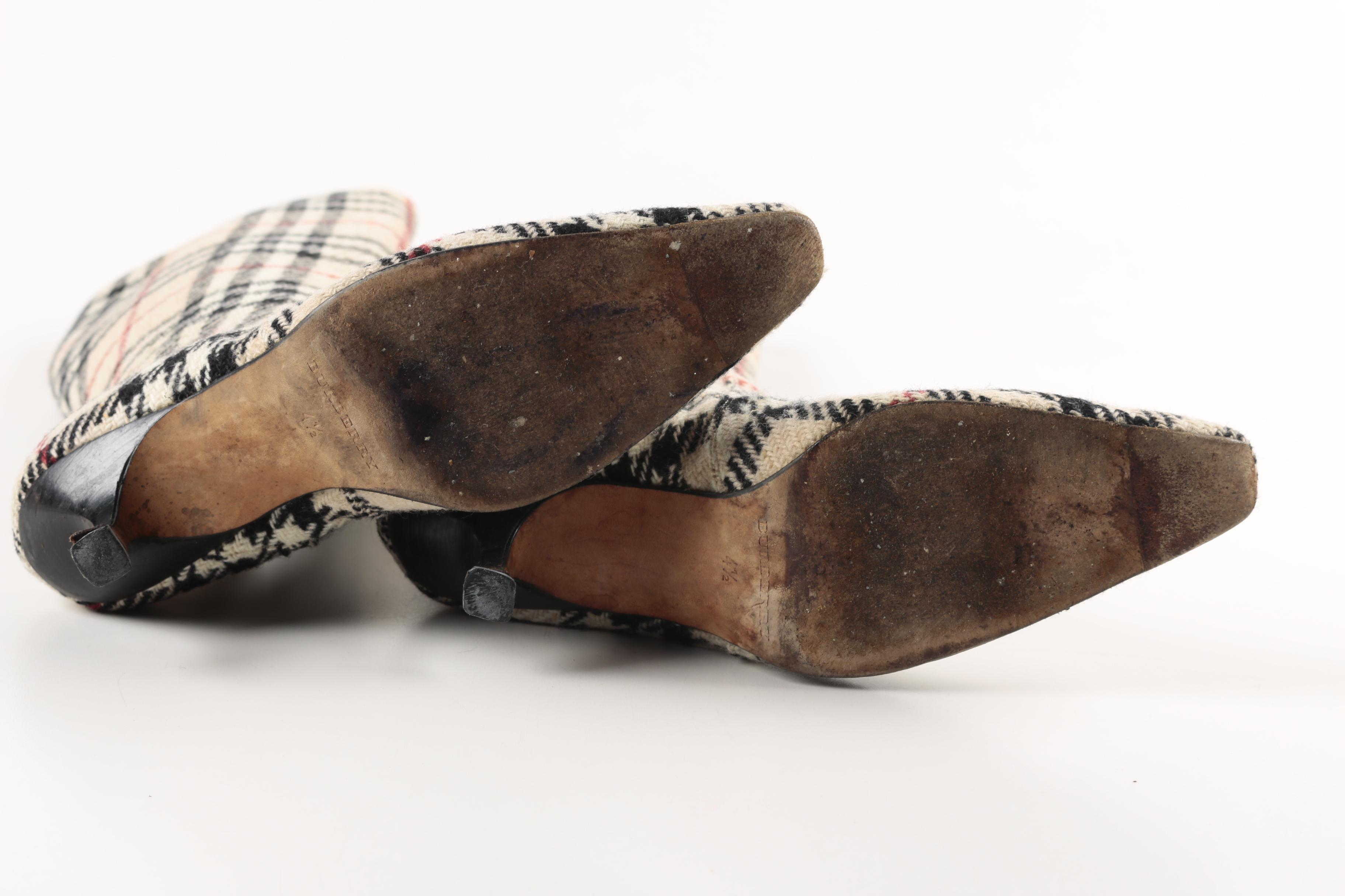 Burberry Wool and Leather Knee-High Boots