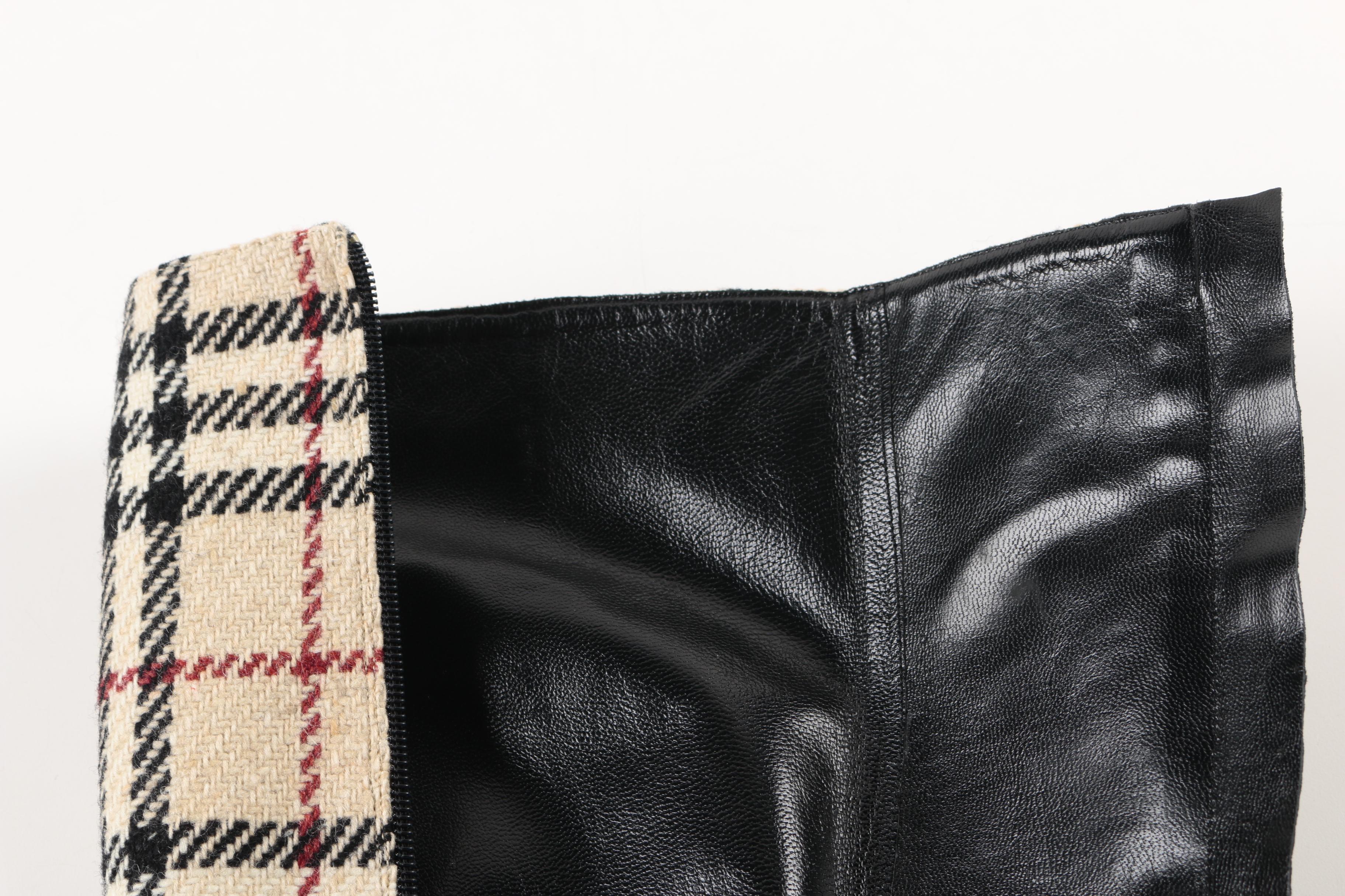 Burberry Wool and Leather Knee-High Boots