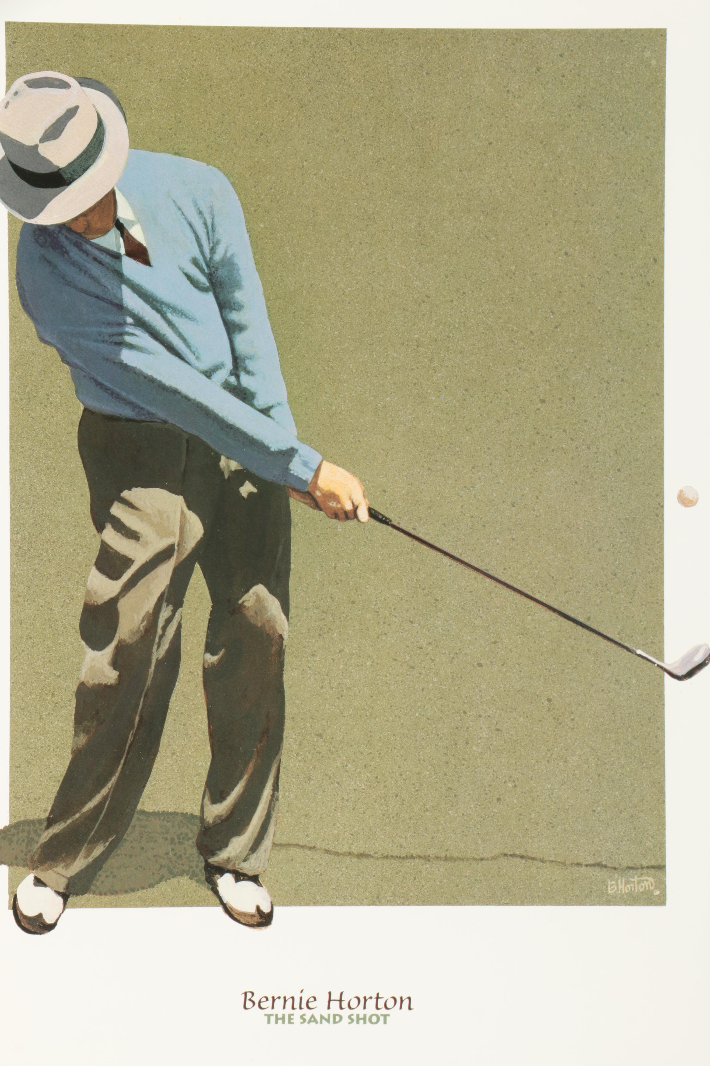 Offset Lithograph Prints After Bernie Horton's "The Putt" and "The Sand Shot"