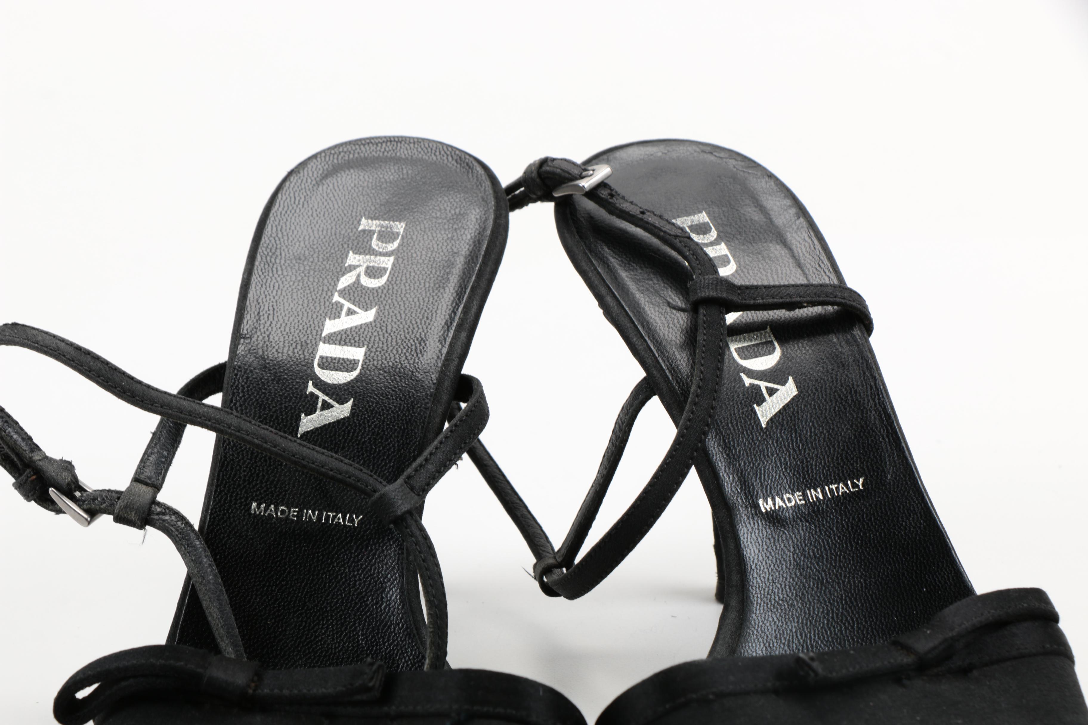 Prada Satin Heeled Sandals